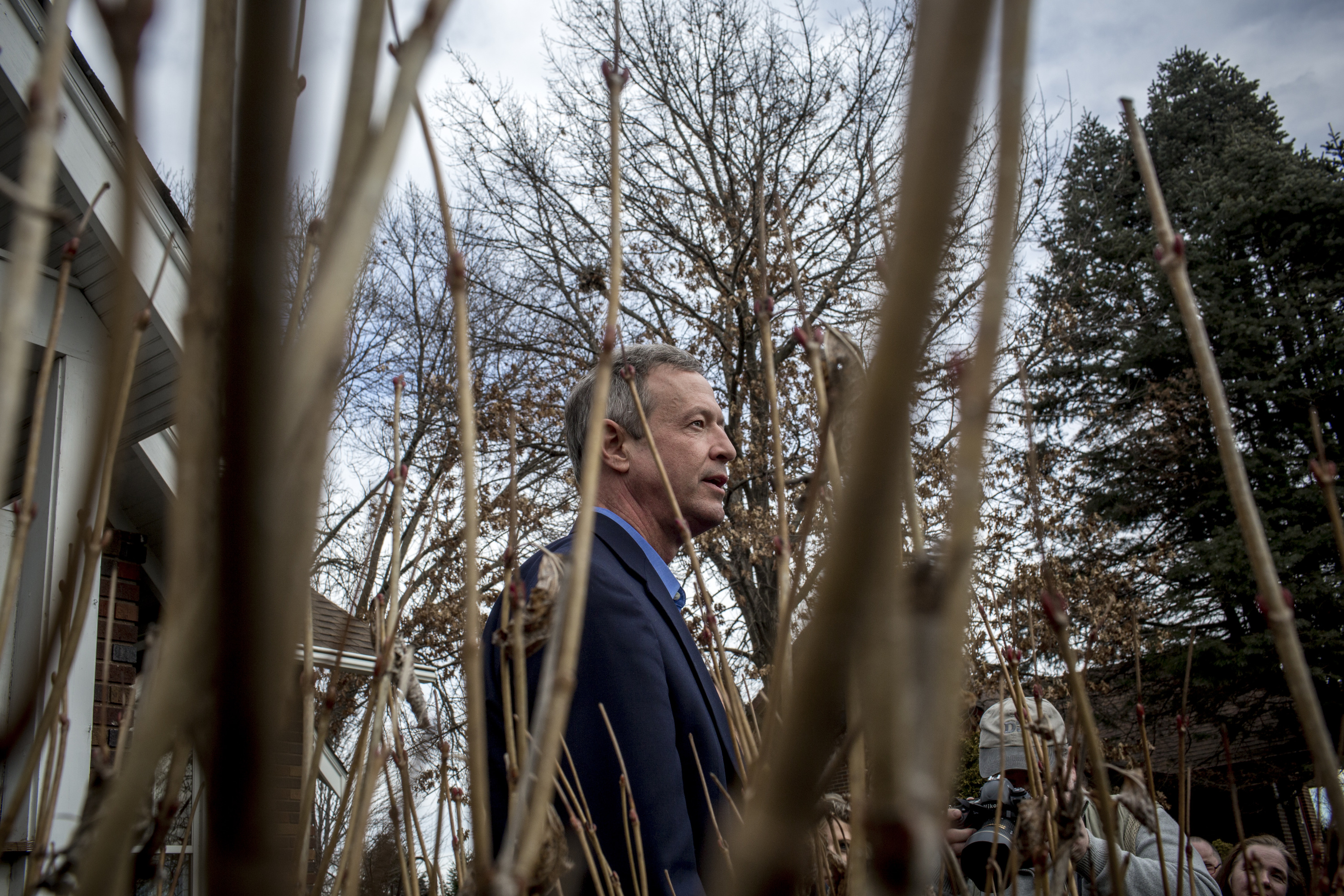 Martin O'Malley held a canvas launch at a supporter's home in Johnston, Iowa on Sunday afternoon,January 31rst. (Natalie Keyssar for TIME)