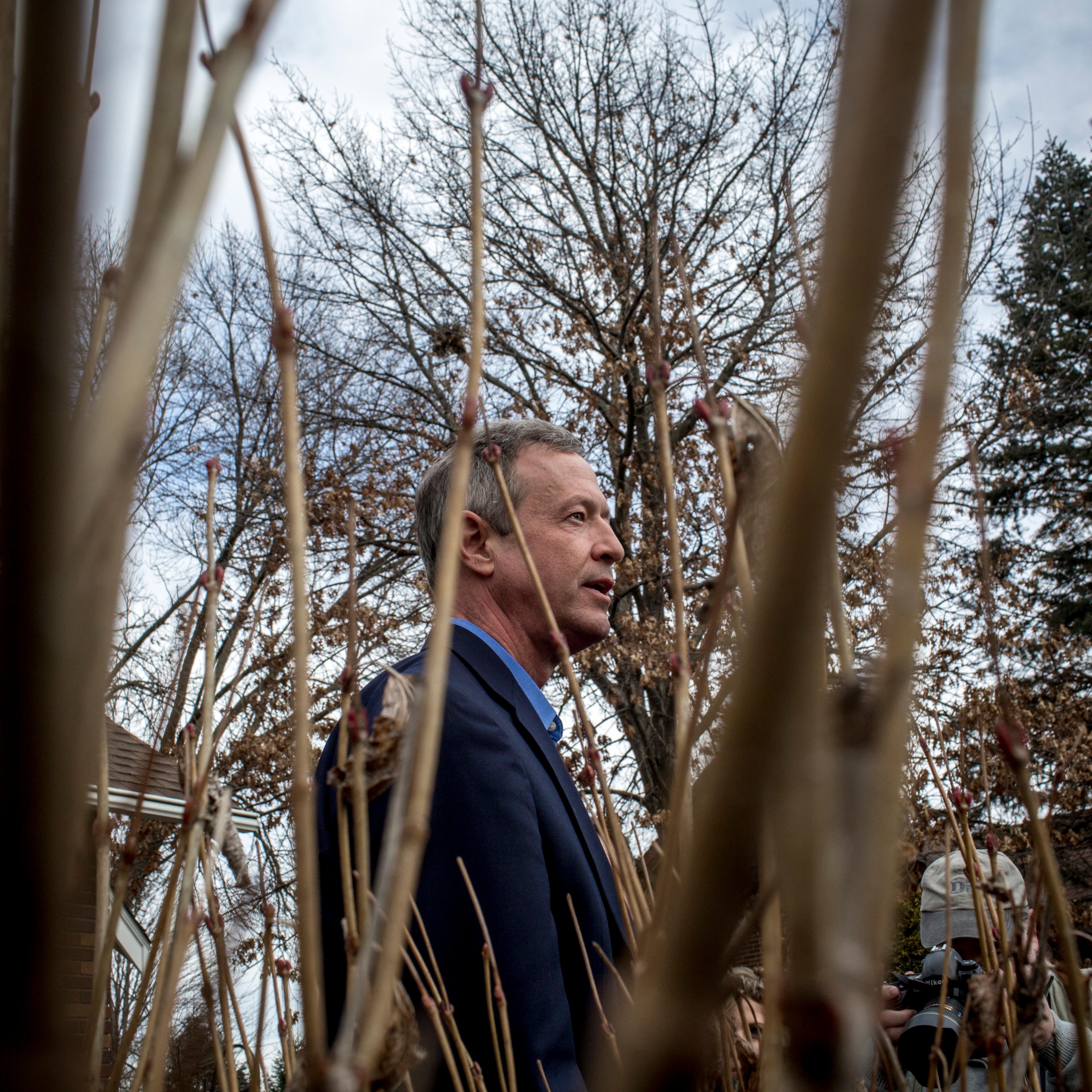 Martin O'Malley held a canvas launch at a supporter's home in Johnston, Iowa on Sunday afternoon,January 31rst. (Natalie Keyssar for TIME)