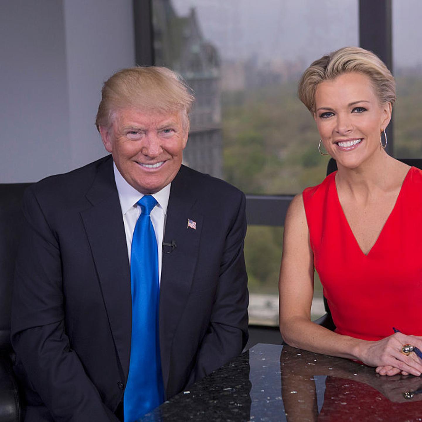 Megyn Kelly (R) and Donald Trump (L) during the FOX special that aired May 17, 2016.