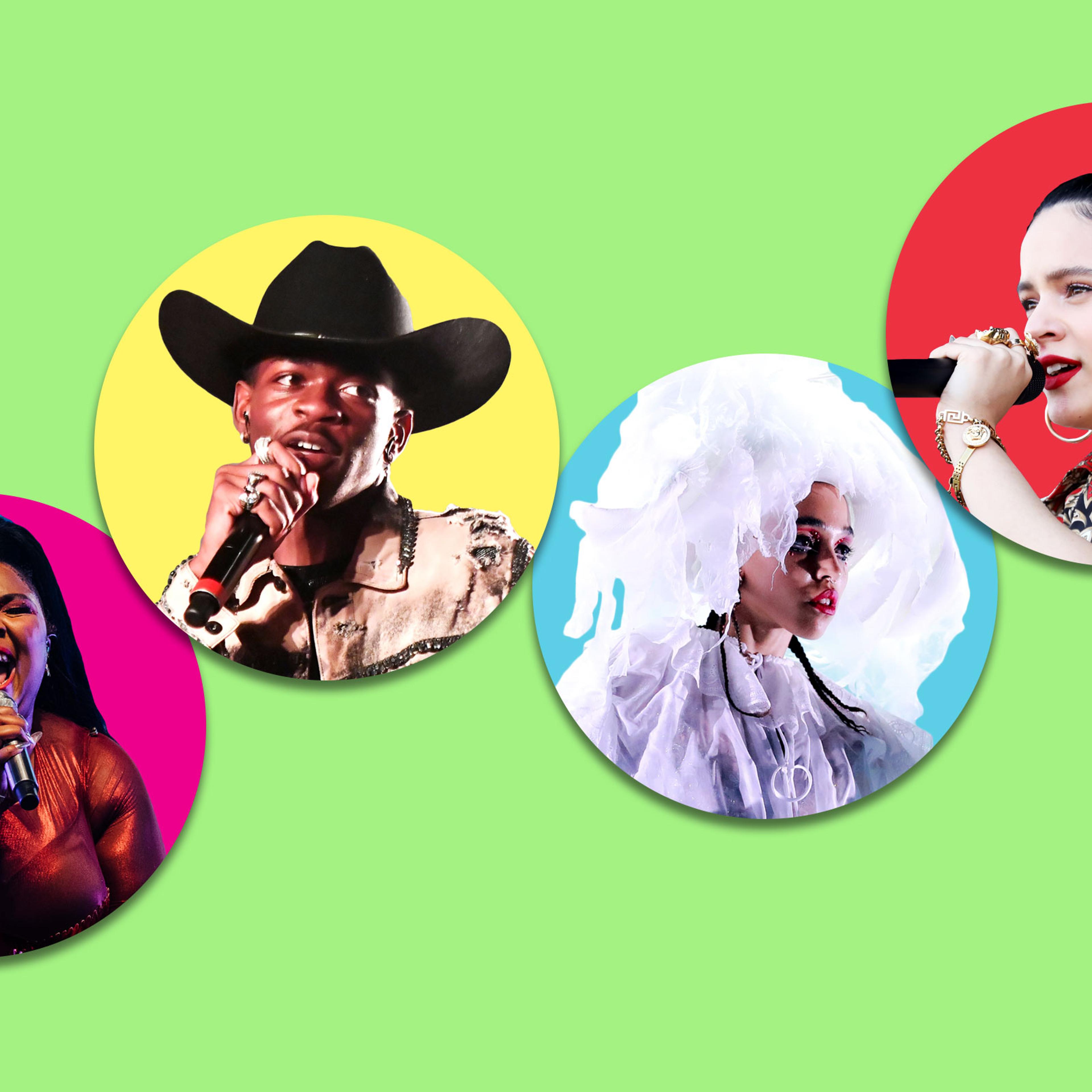 Musicians Lizzo, Lil Nas X, FKA Twigs, Rosalía