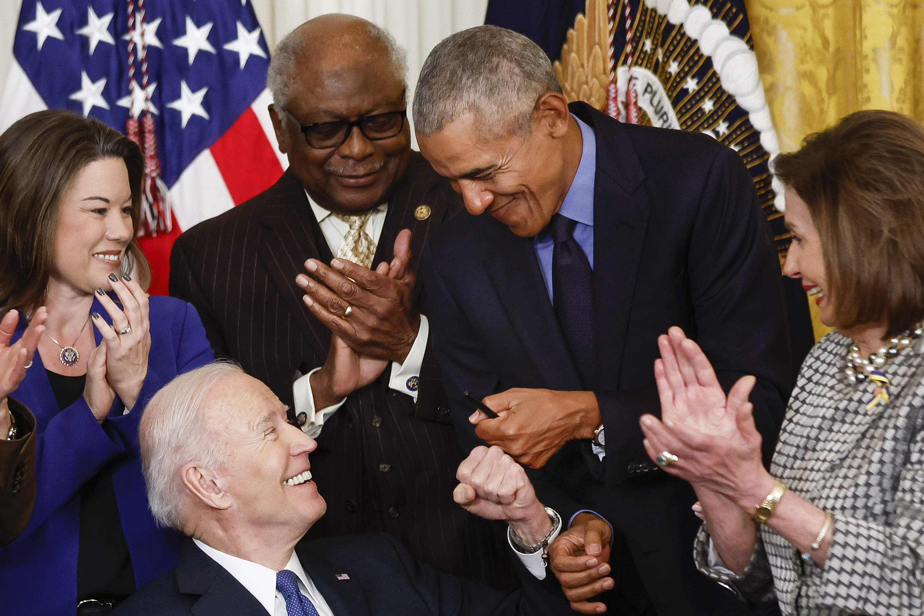 Former President Obama Joins President Biden At White House To Mark Passage Of The Affordable Care Act