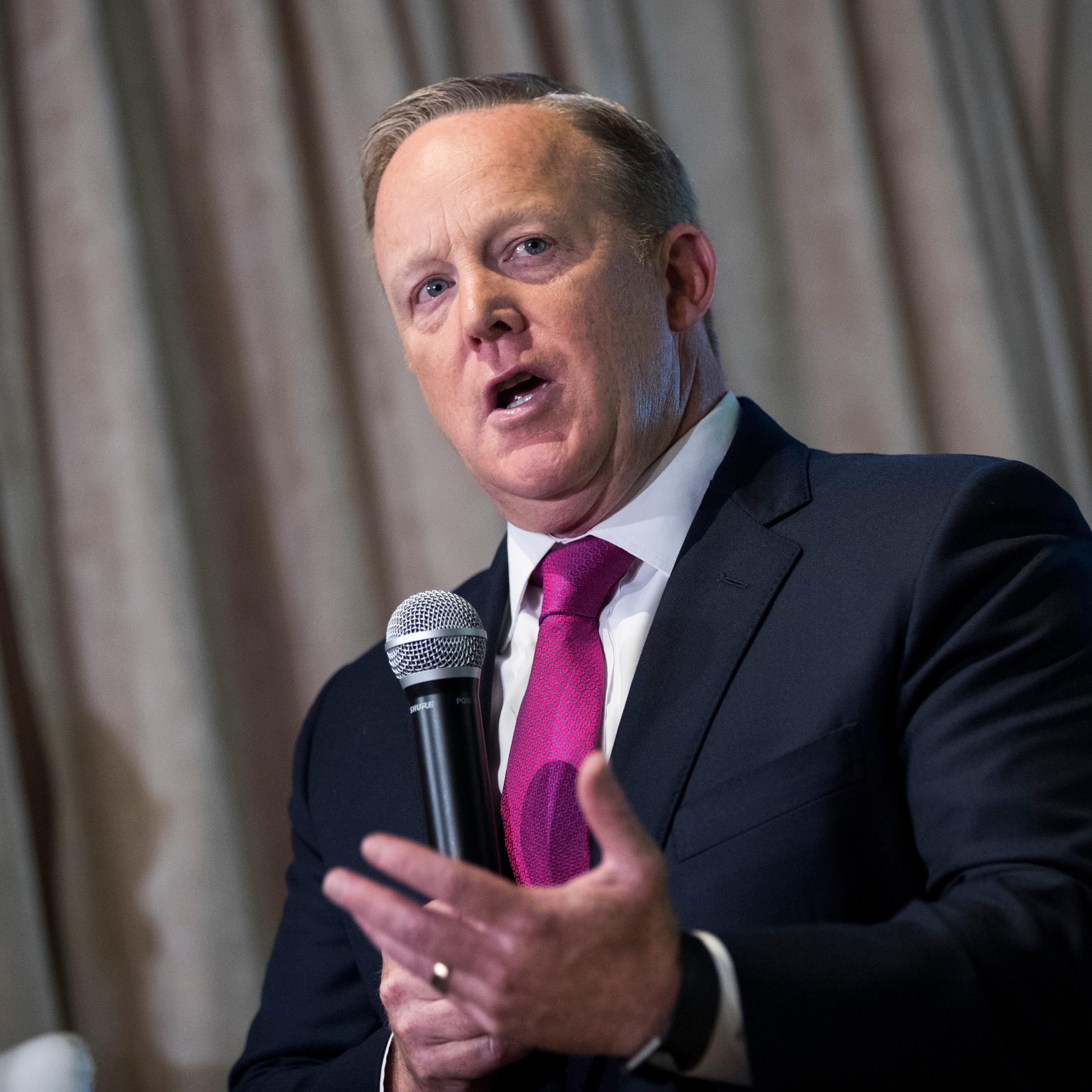 Sean Spicer Appears At Madame Tussaud's Unveil Of Melania Trump Wax Figure