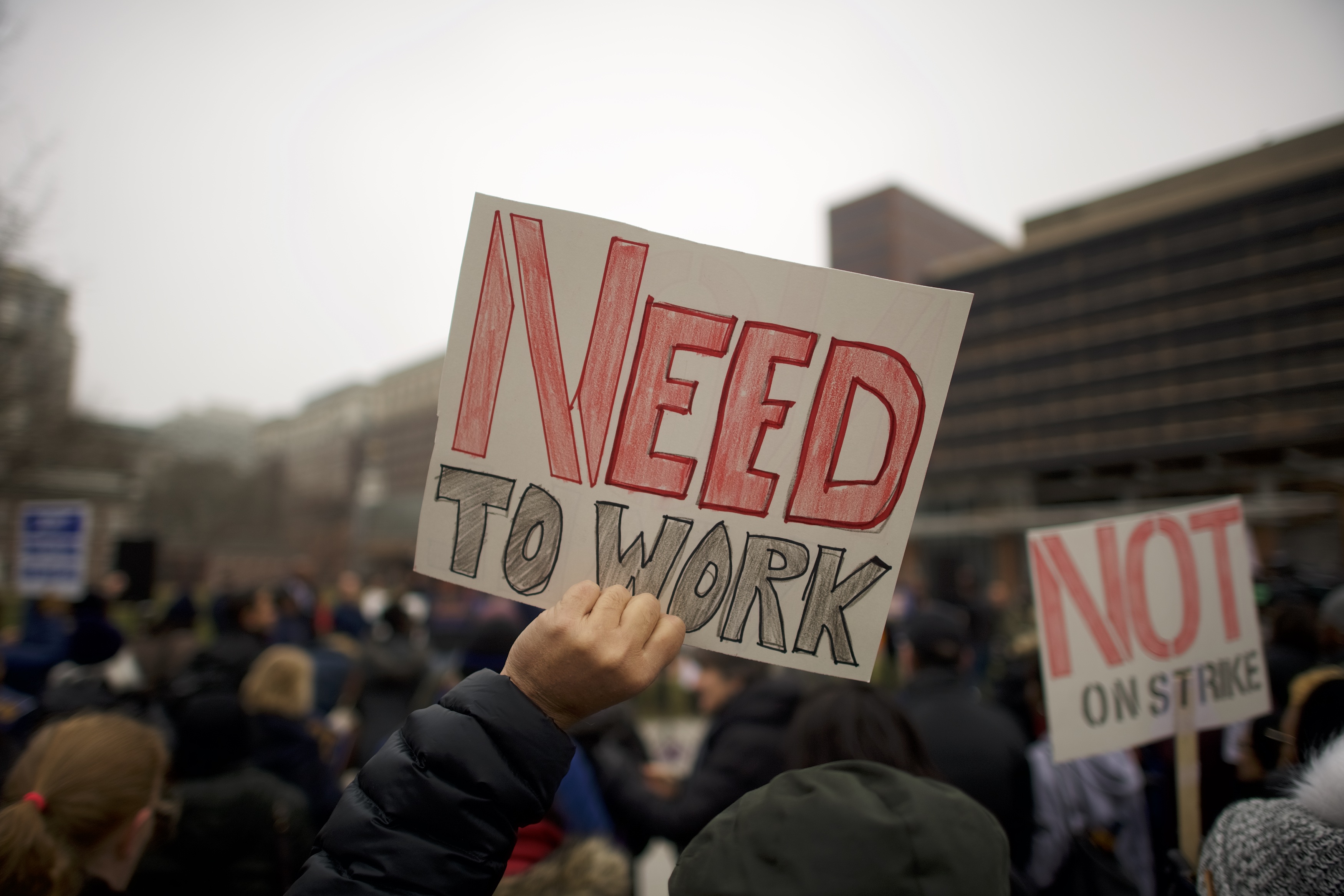 Federal Employees Hold Rally Calling For End Of Government Shutdown