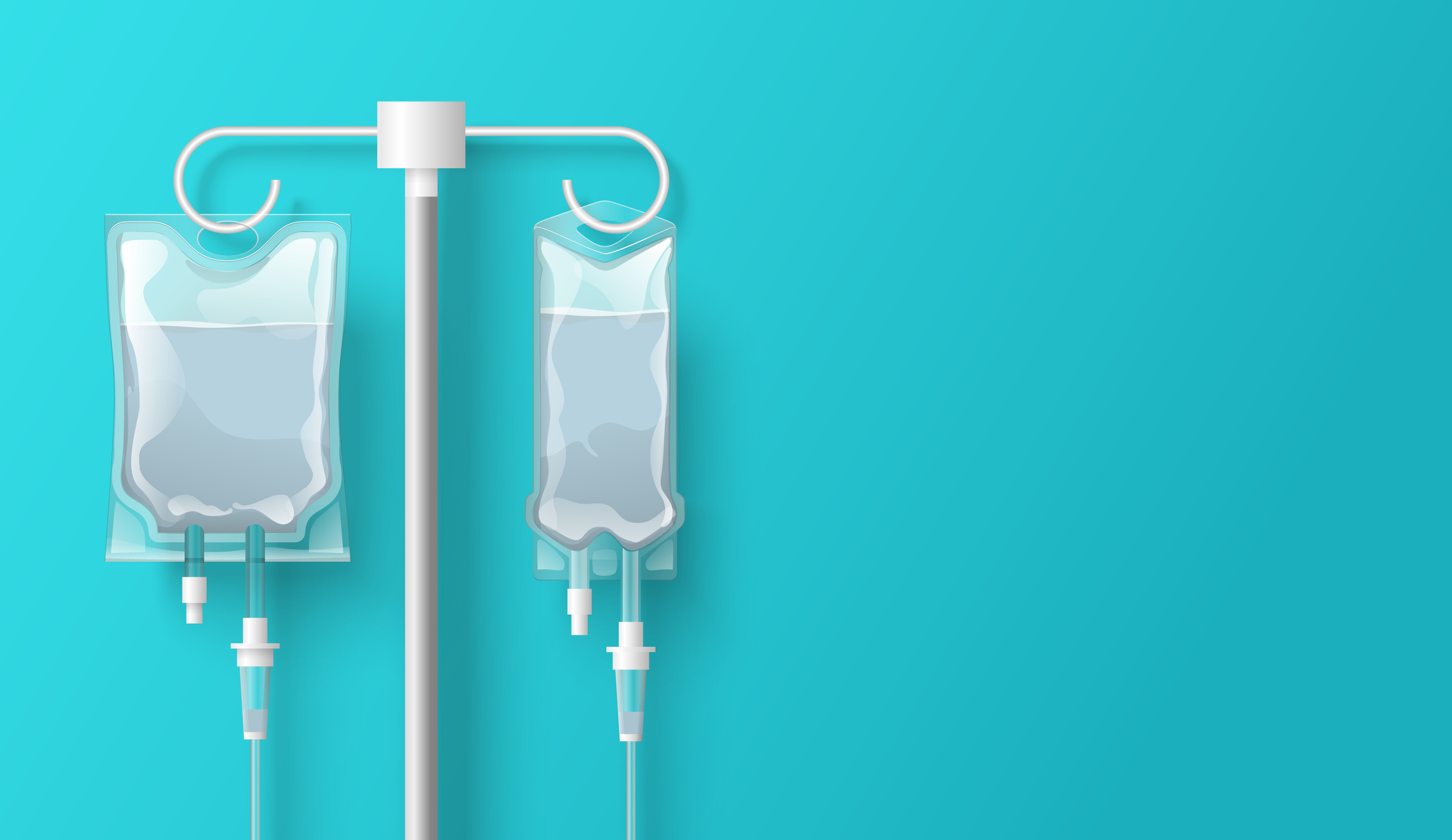 Medical dropper system with bag on tube vector