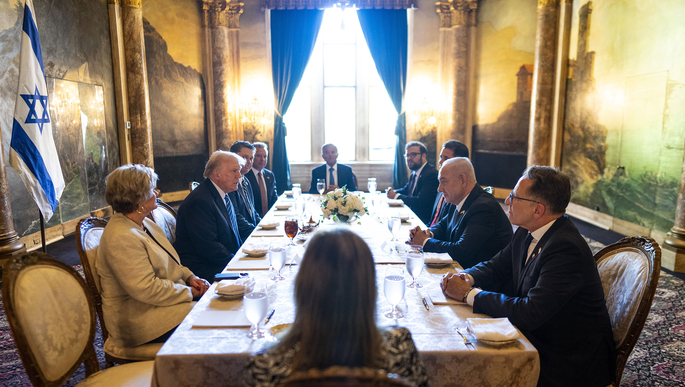 Trump meets with Prime Minister Benjamin Netanyahu of Israel at Mar-a-Lago on July, 26