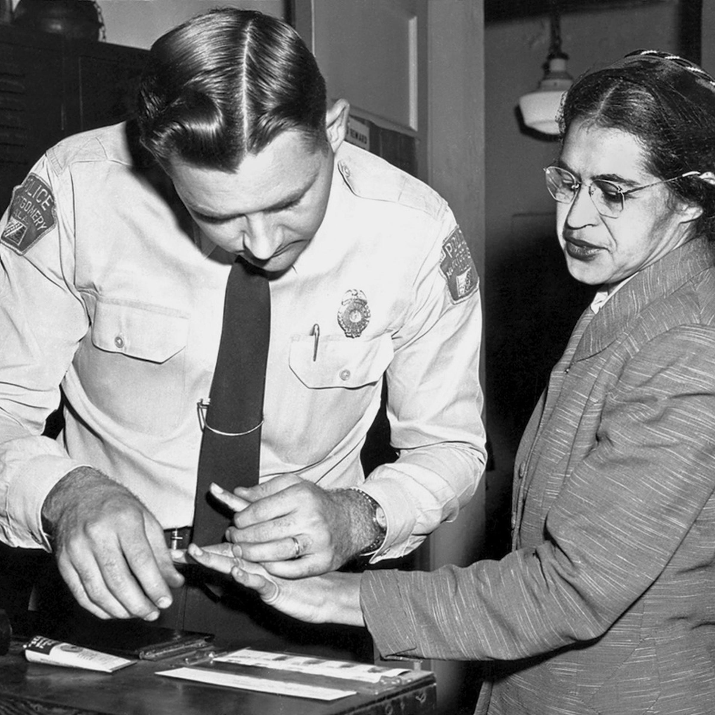 Rosa Parks Gets Fingerprinted