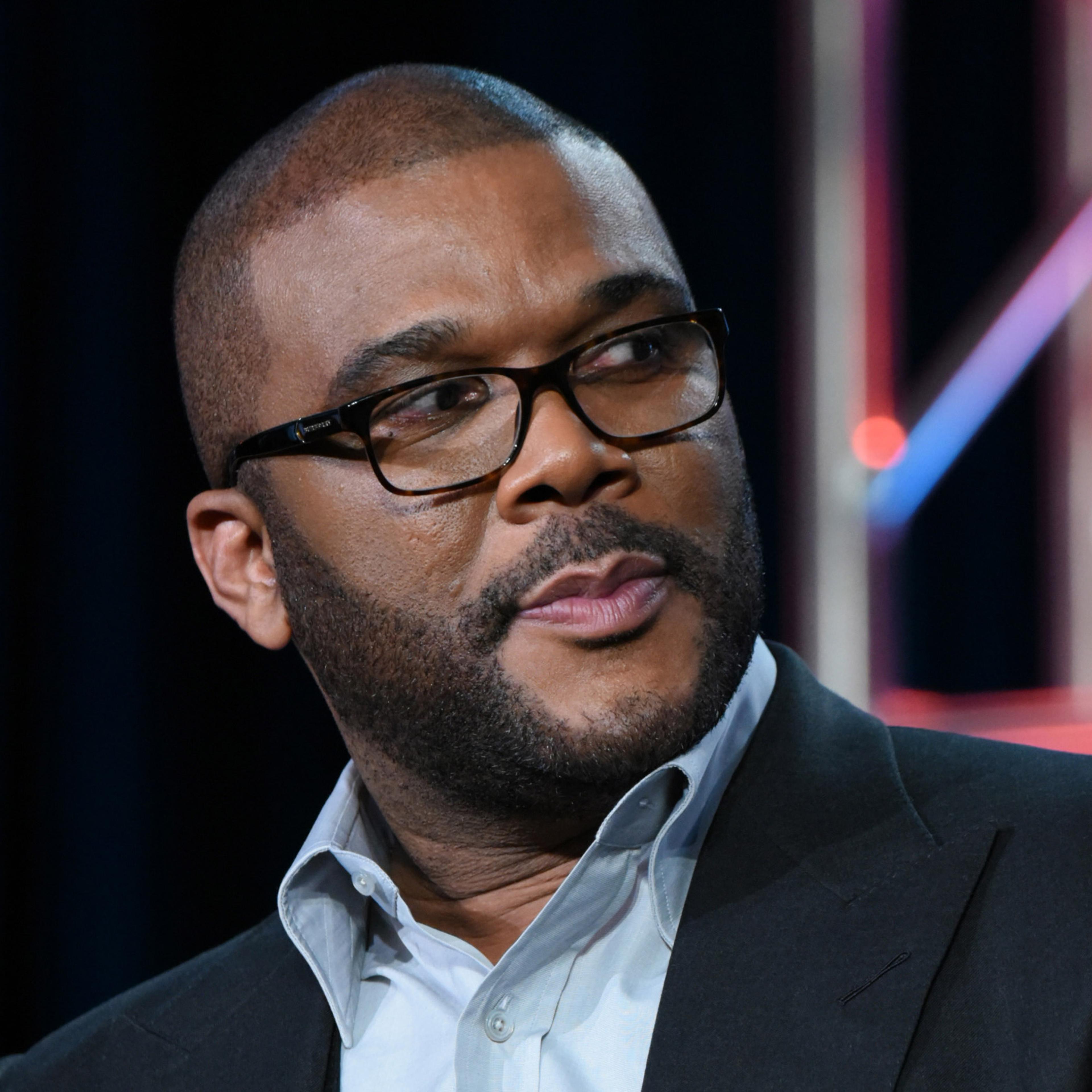 Tyler Perry participates in a panel for "The Passion" at the Fox Winter TCA on Friday, Jan. 15, 2016, Pasadena, Calif. (Photo by Richard Shotwell/Invision/AP)
