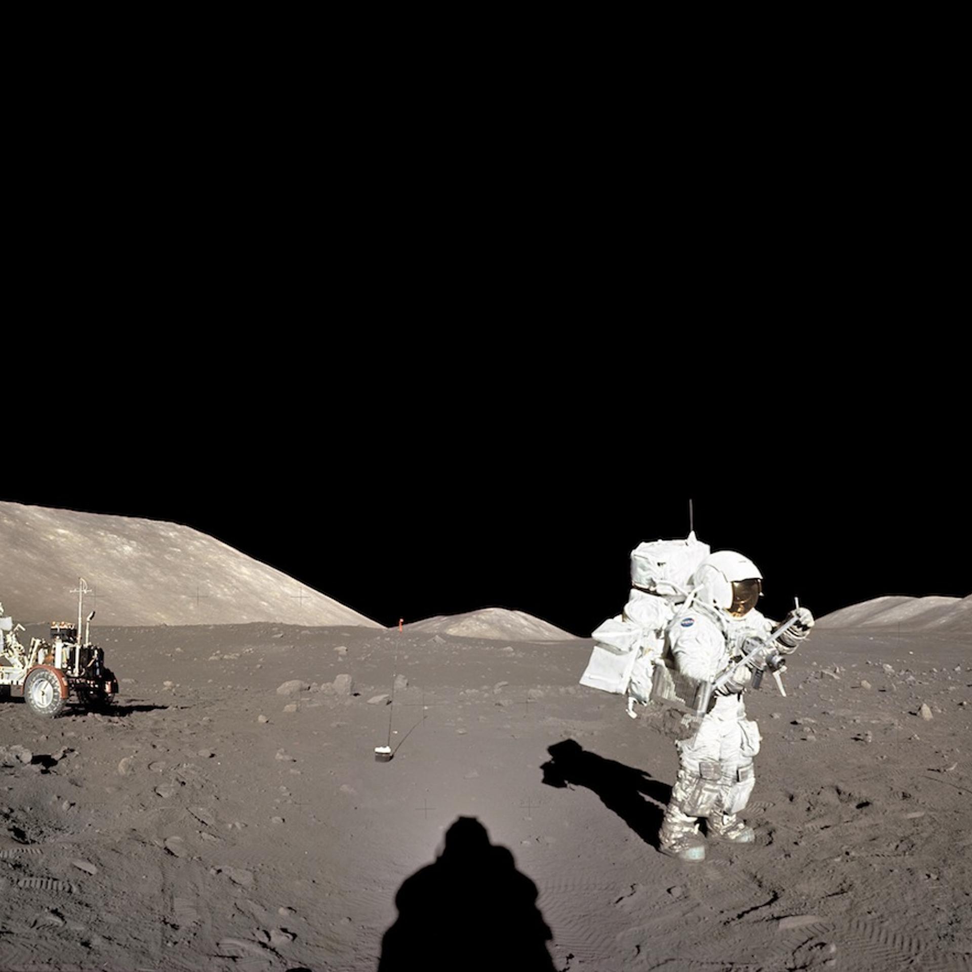 Harrison H. Schmitt on moon