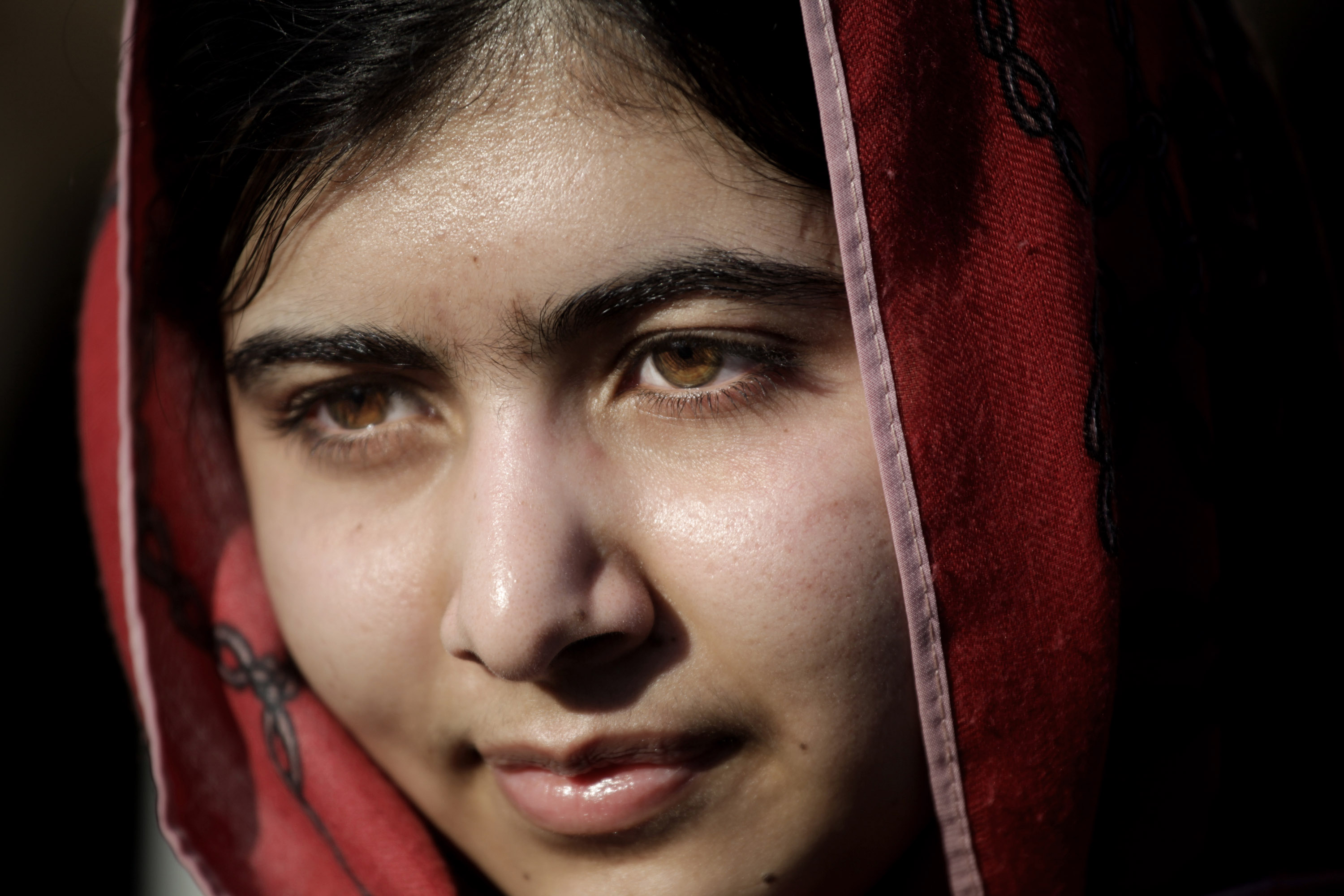 Malala Yousafzai, visits Zaatari refugee camp near the Syrian border, in Mafraq, Jordan, Feb. 18, 2014.