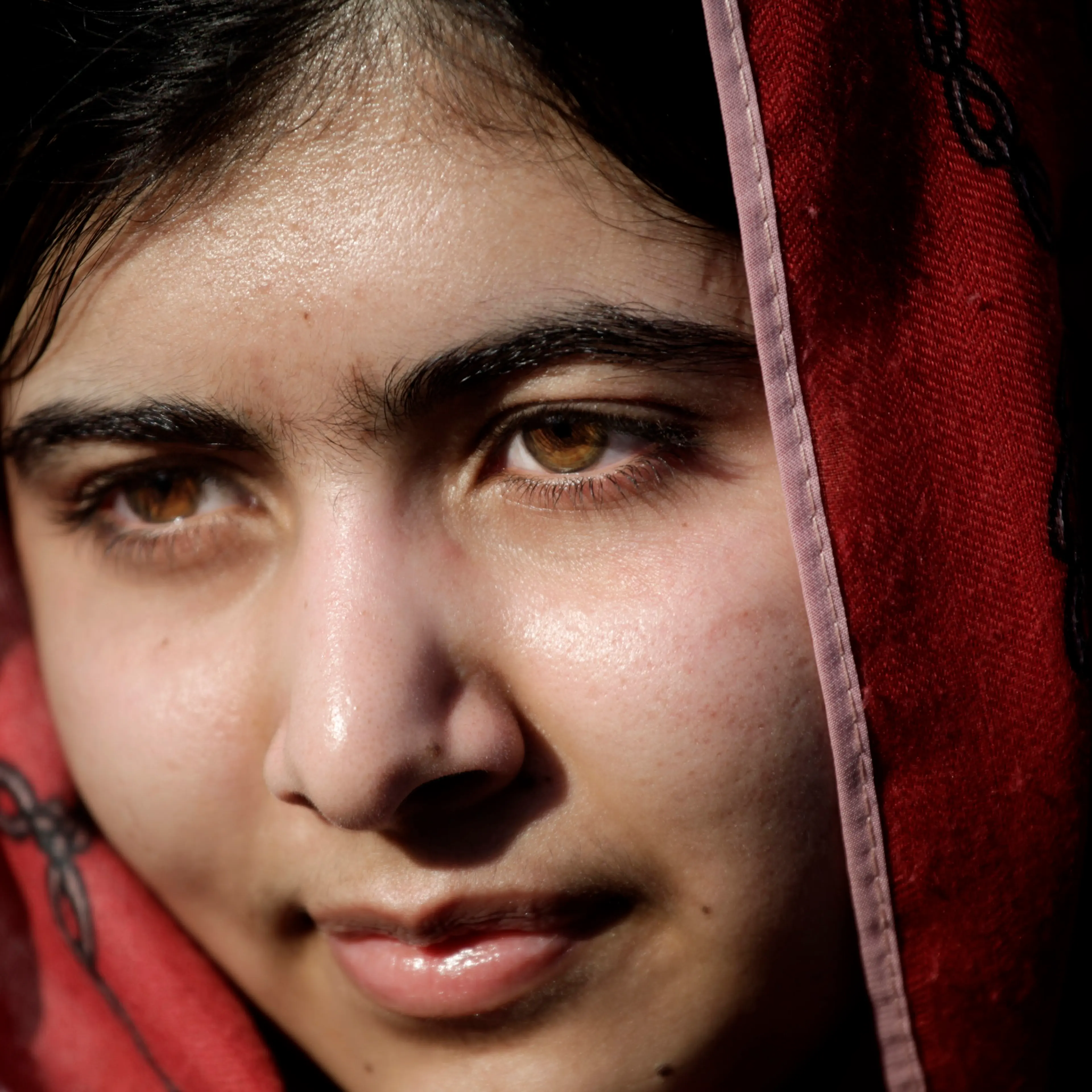 Malala Yousafzai, visits Zaatari refugee camp near the Syrian border, in Mafraq, Jordan, Feb. 18, 2014.