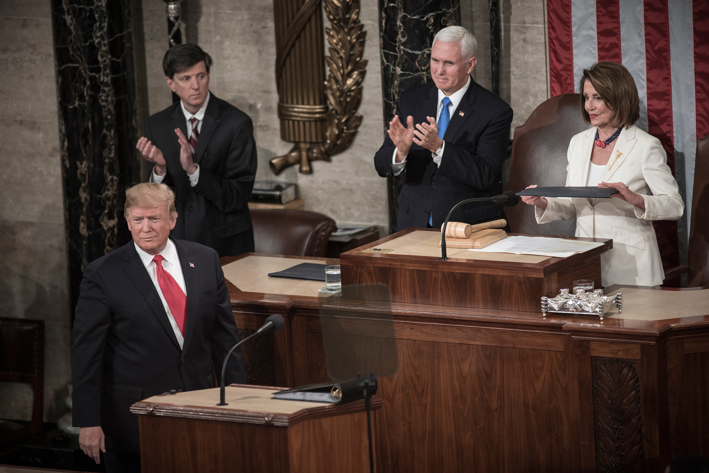 Scenes at the State of the Union Address to a joint session of congress.