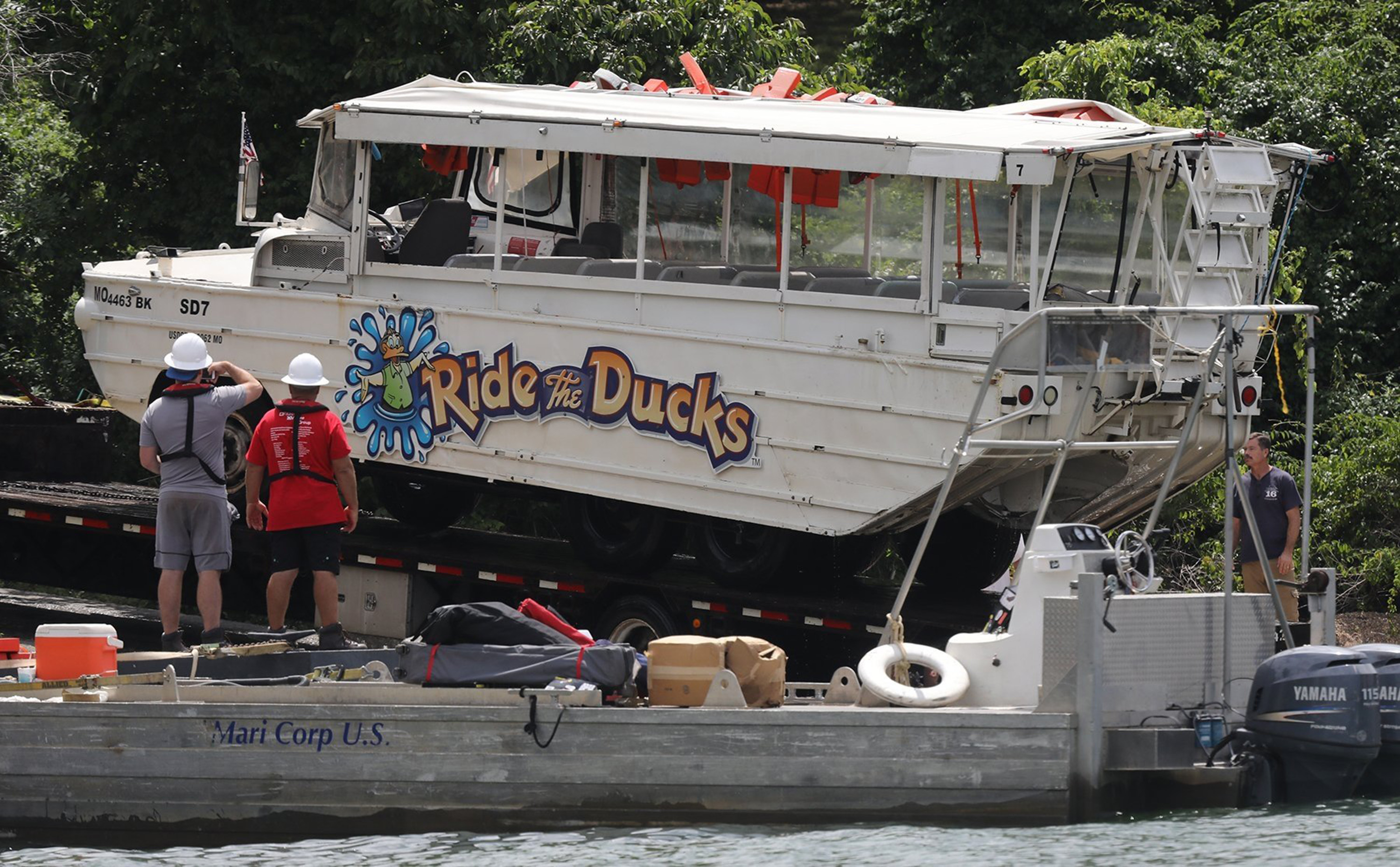 Duck Boat recovered from the bottom of Table Rock Lake