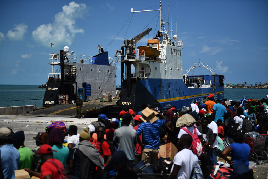 Ferry leaving Bahamas
