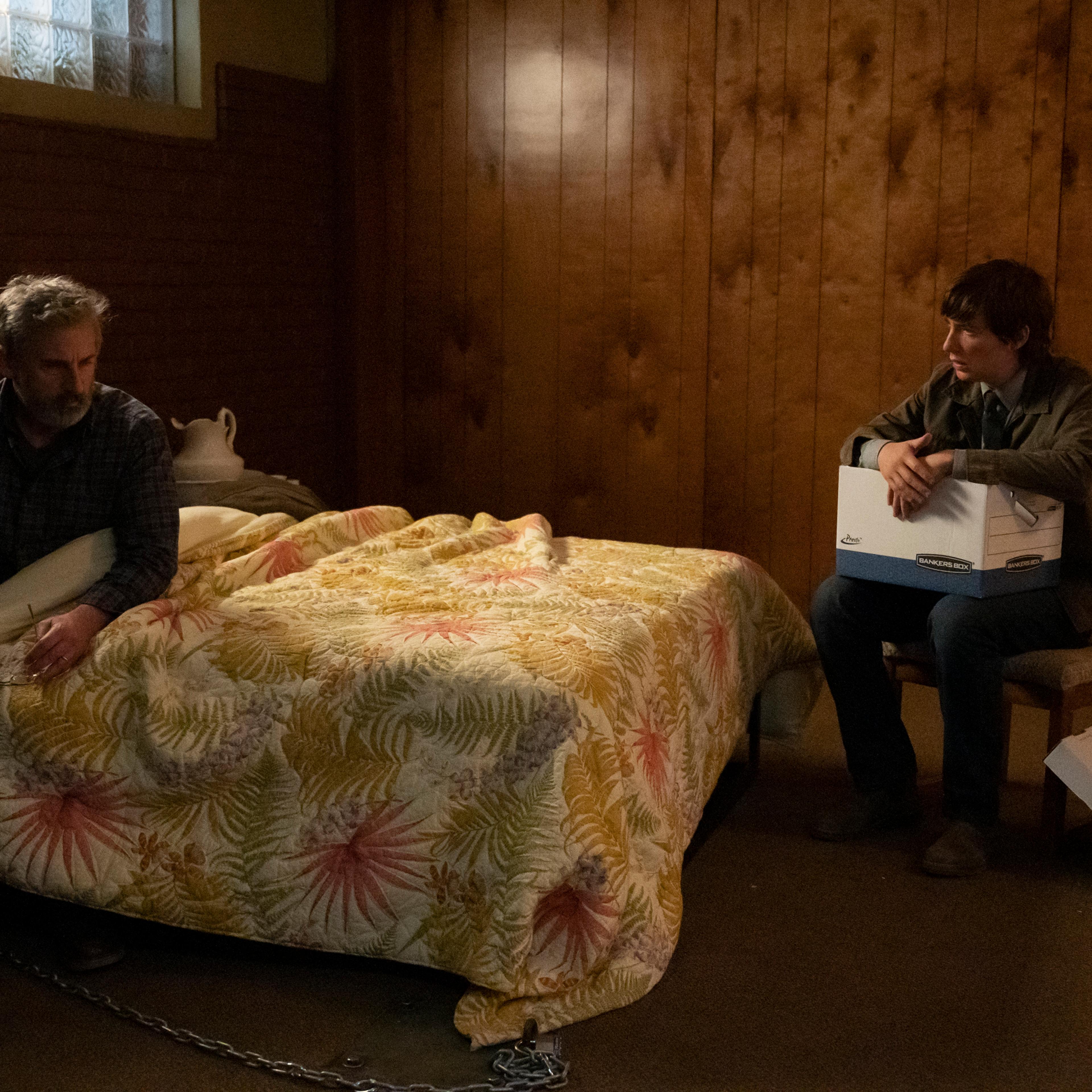 “THE PATIENT” -- Pictured (L-R): Steve Carell as Alan Strauss, Domhnall Gleeson as Sam Fortner. CR: Suzanne Tenner/FX