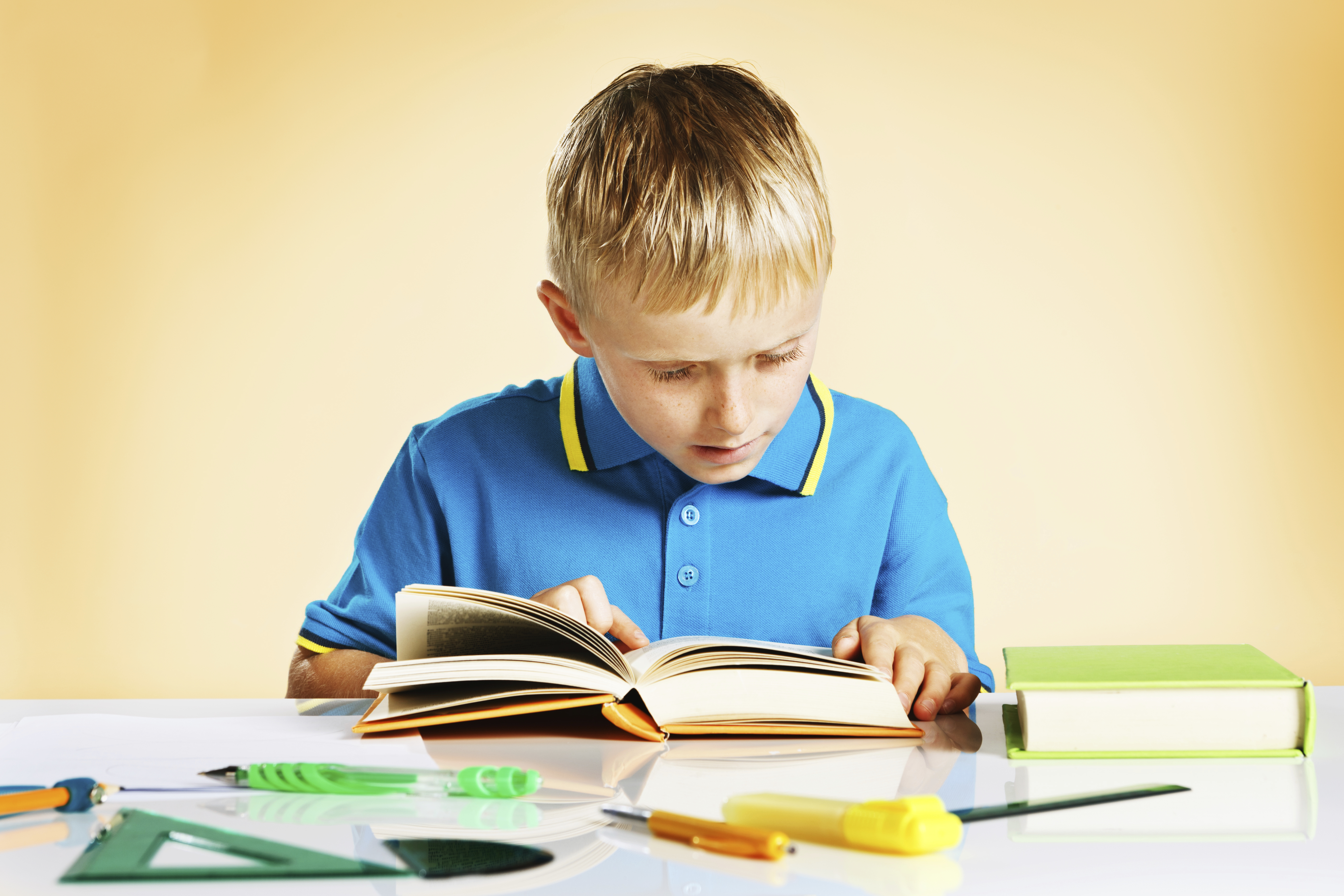 Boy doing homework