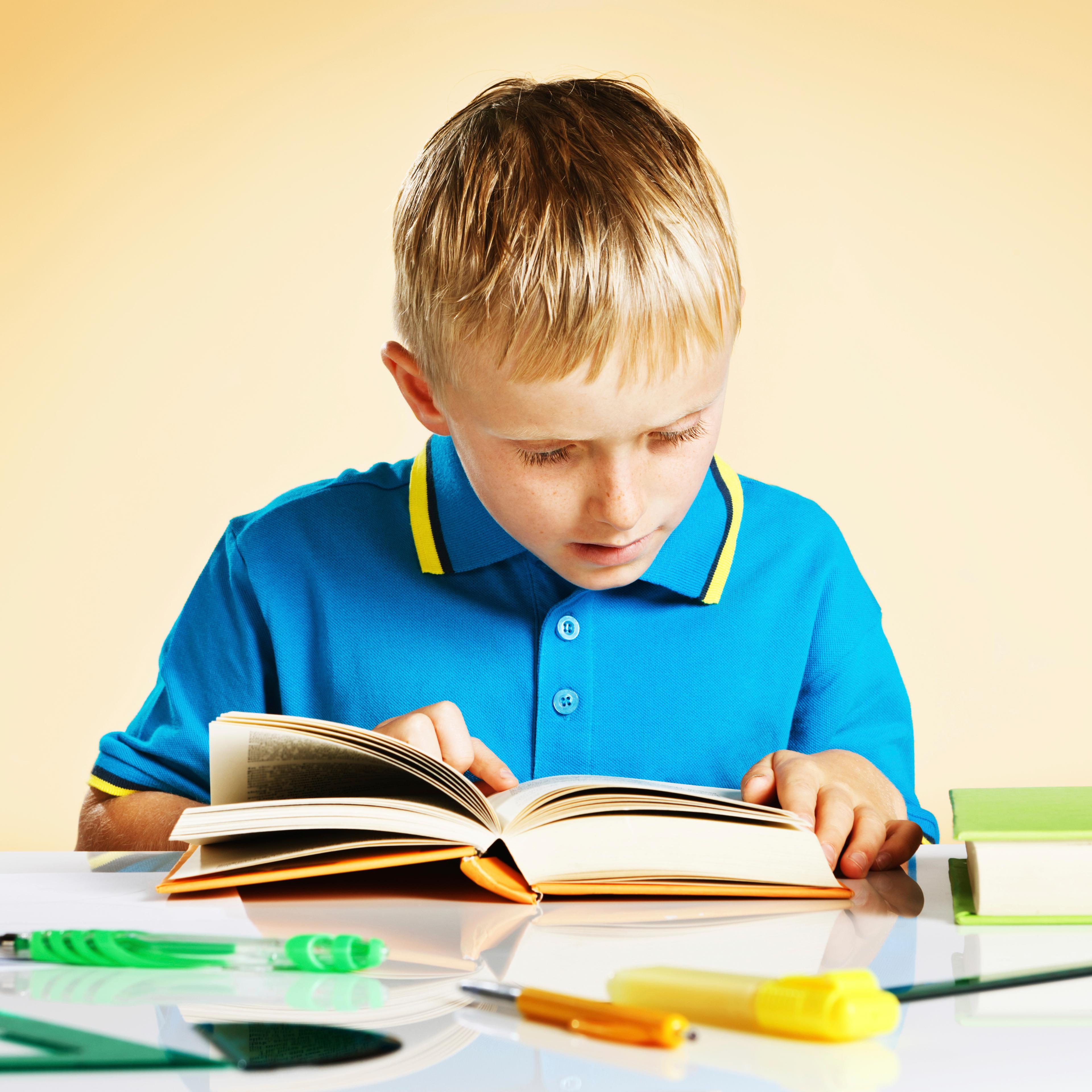 Boy doing homework