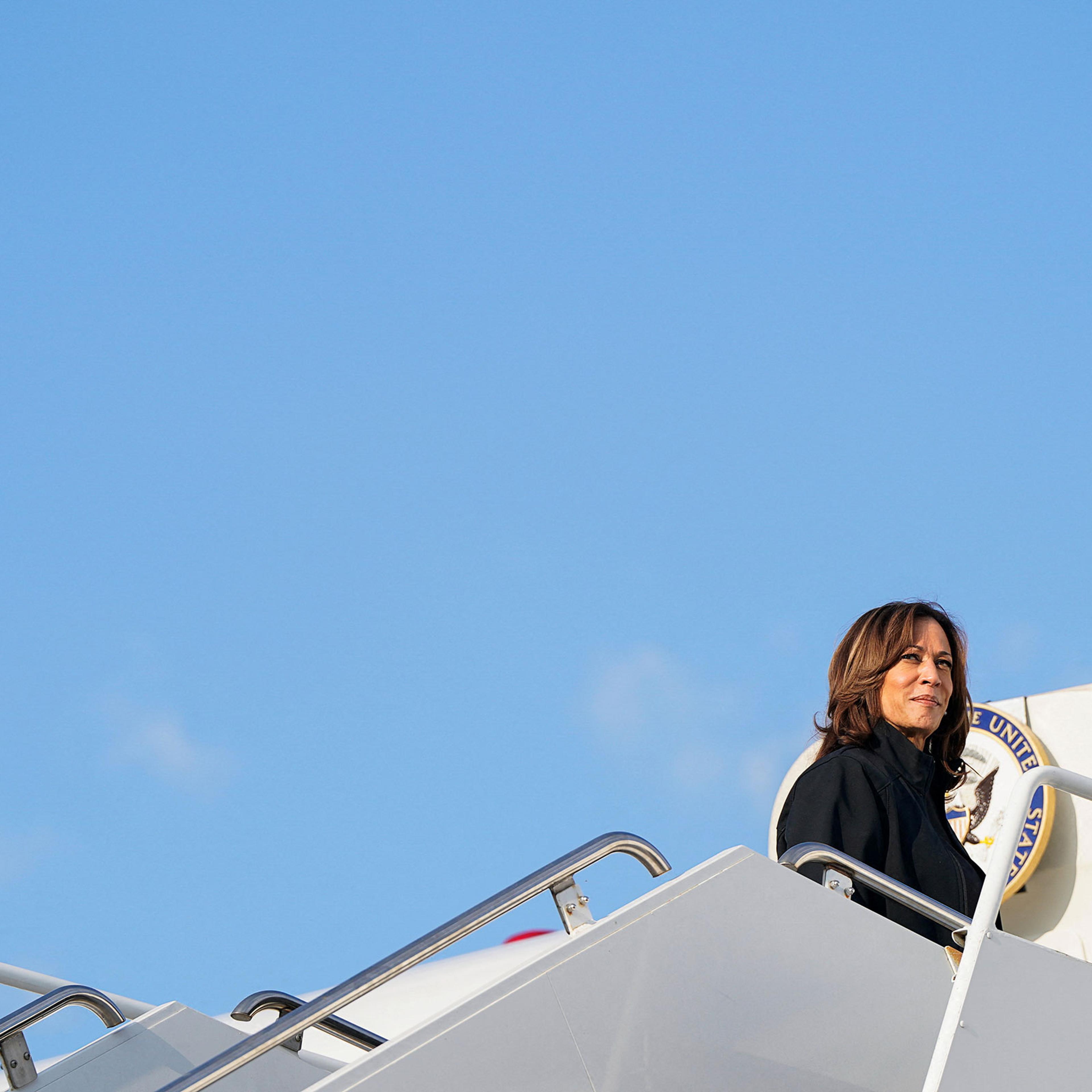 Democratic presidential nominee and U.S. Vice President Kamala Harris visits Augusta, Georgia in the wake of Hurricane Helene