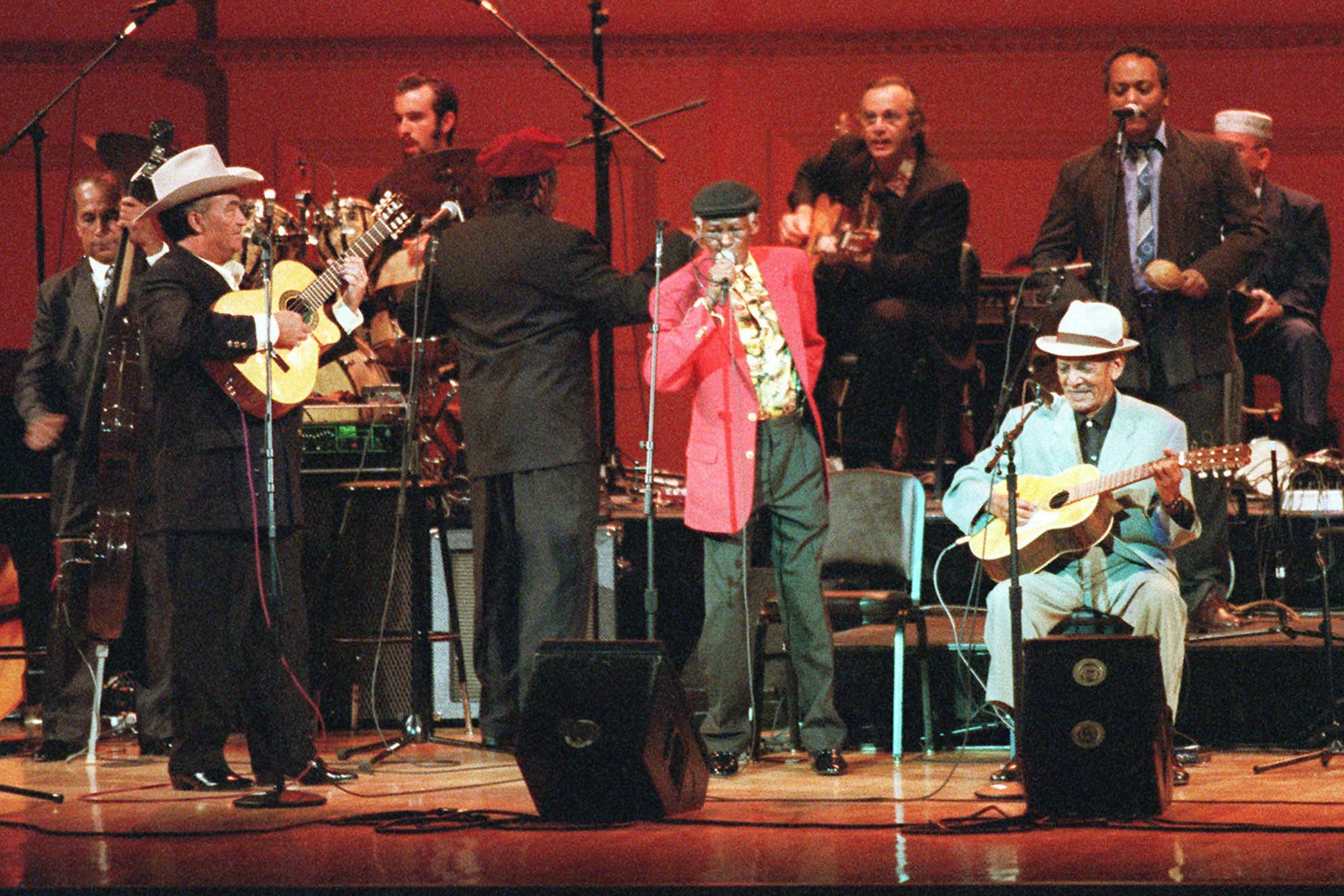 The Buena Vista Social Club performs at New York's Carnegie Hall in 1998.