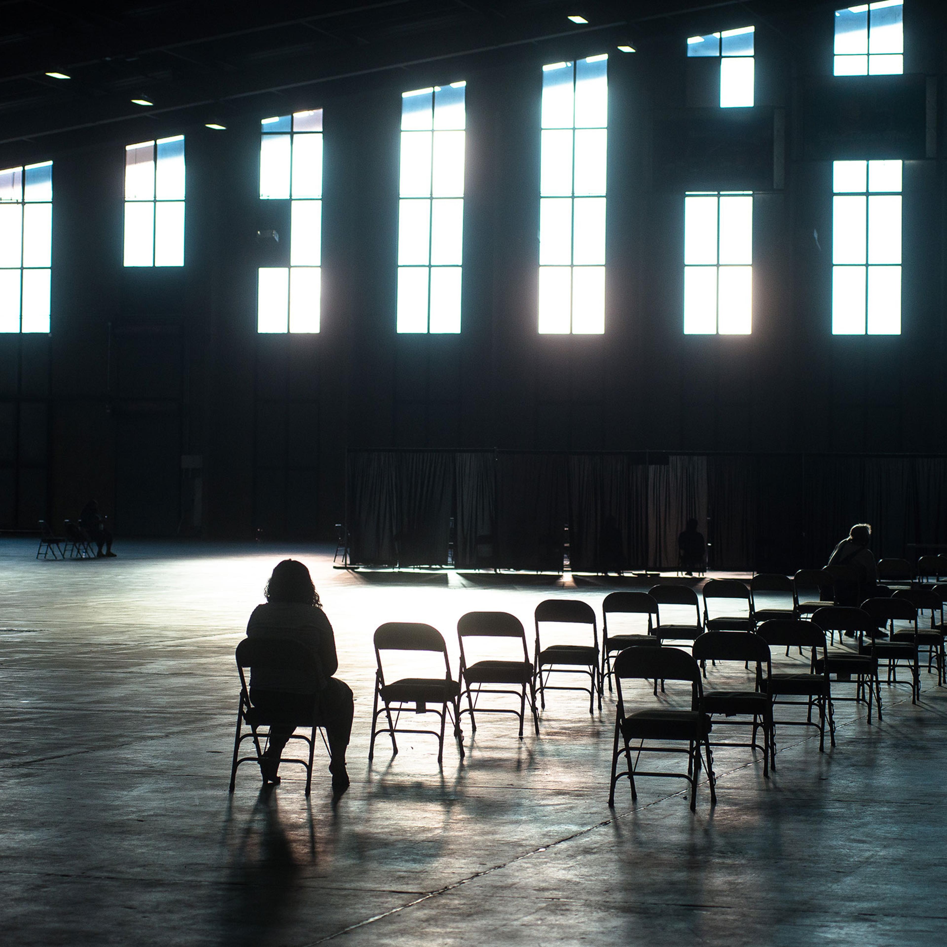 An unemployment claims processing event run by the state of Oklahoma, at the River Spirit Expo center in Tulsa, on July 24, 2020.