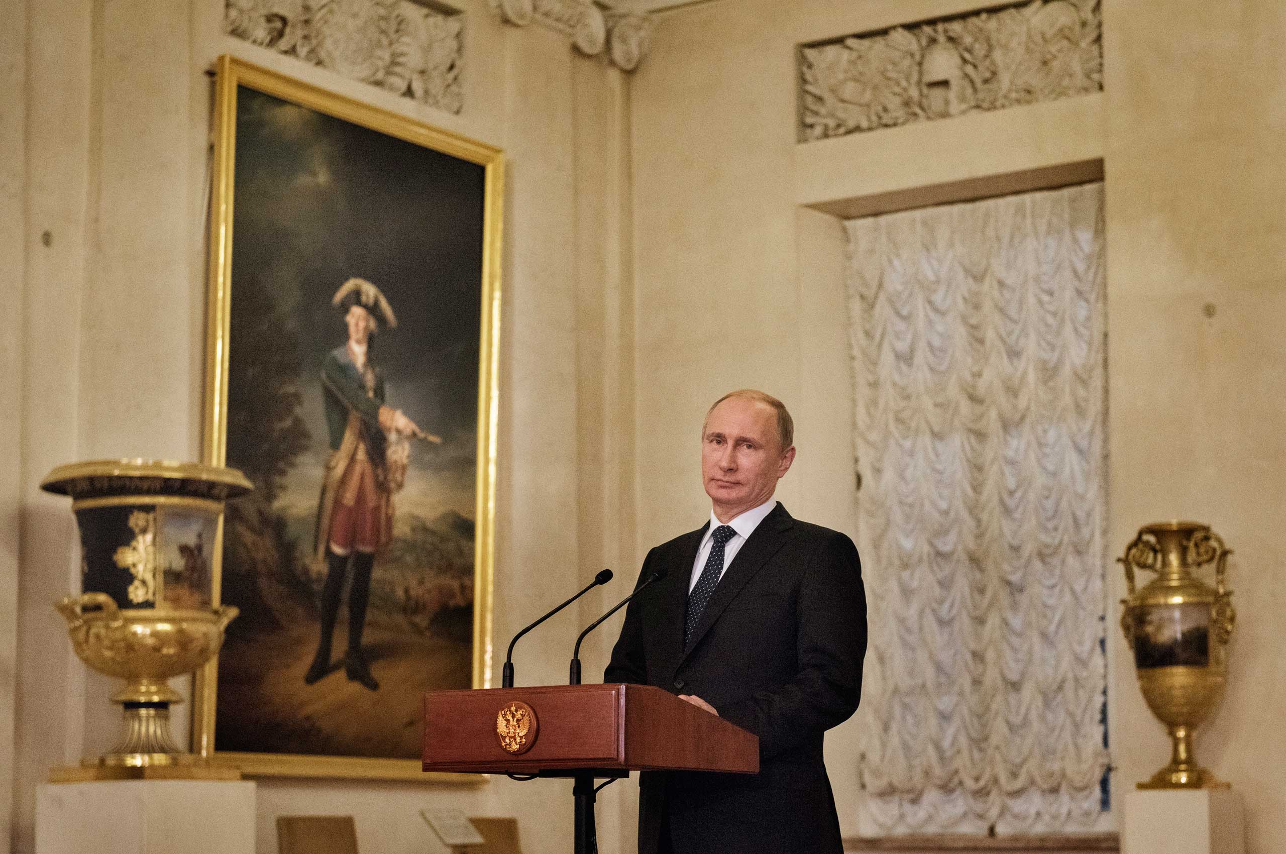 President Putin at Kremlin, in Moscow, Dec. 8, 2014.