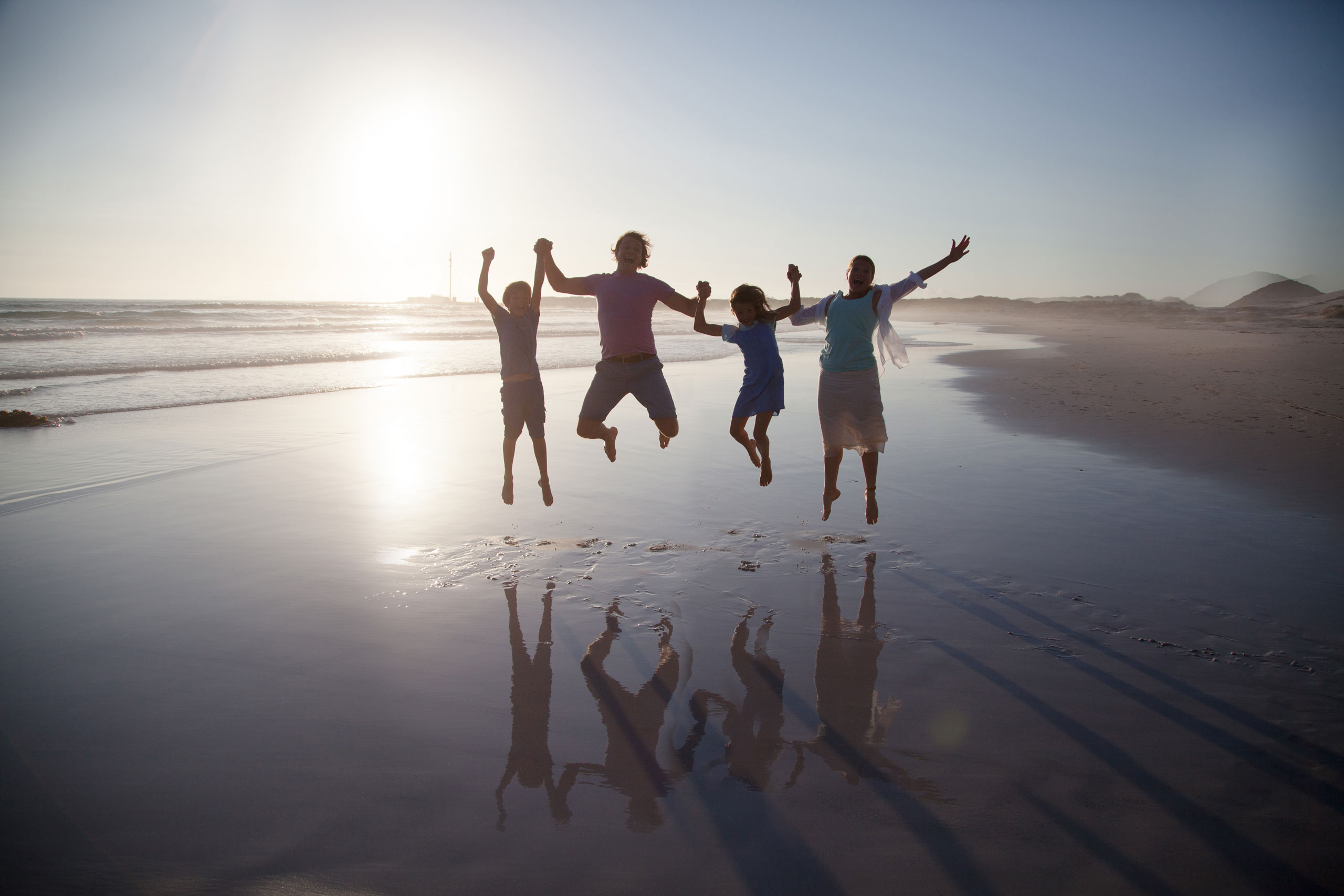 happy family beach