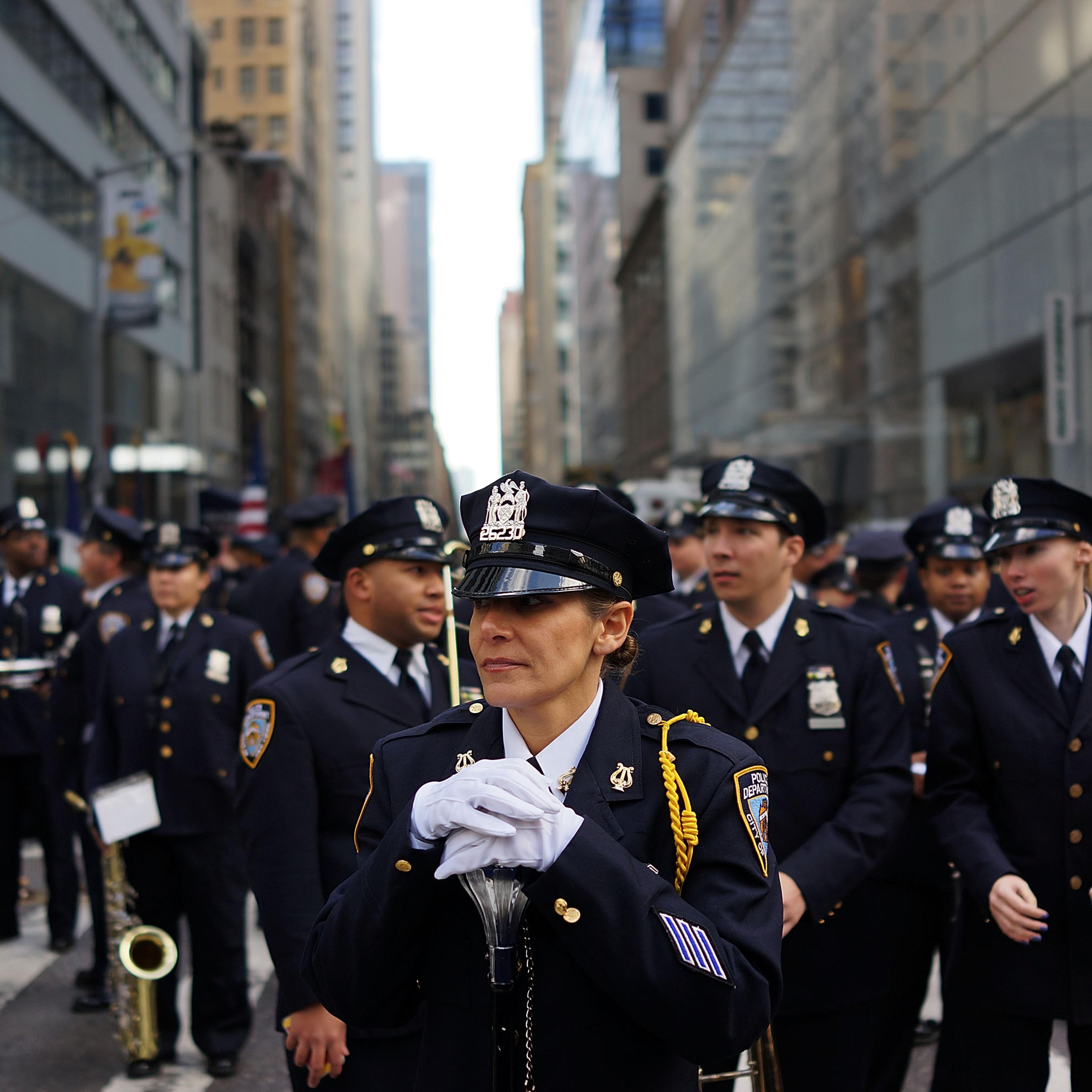 Annual Columbus Day Parade Marches Down New york's Fifth Avenue