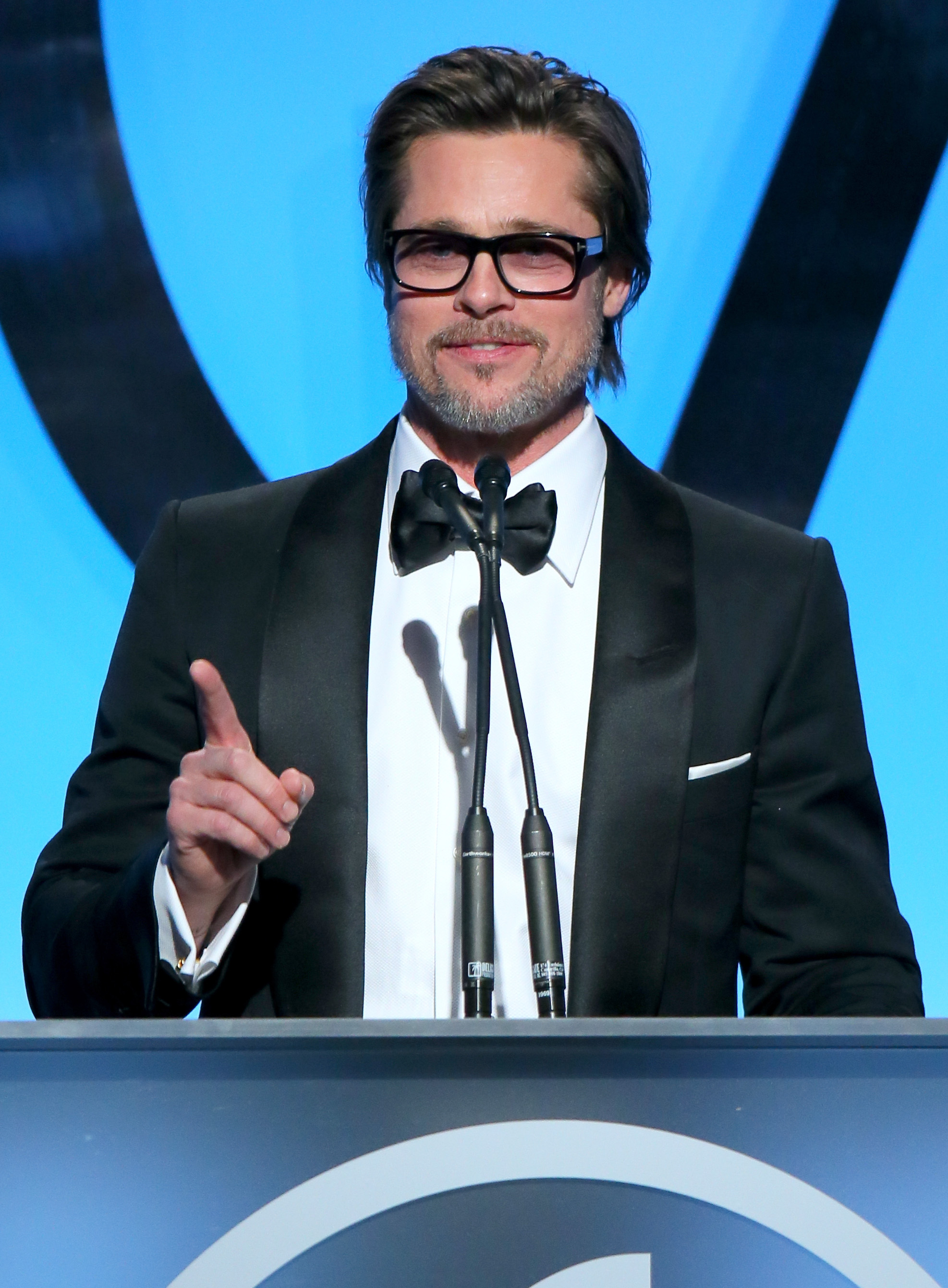 Brad Pitt accepts the PGA Visionary Award during the 26th Annual Producers Guild Of America Awards on January 24, 2015 in Los Angeles, California.