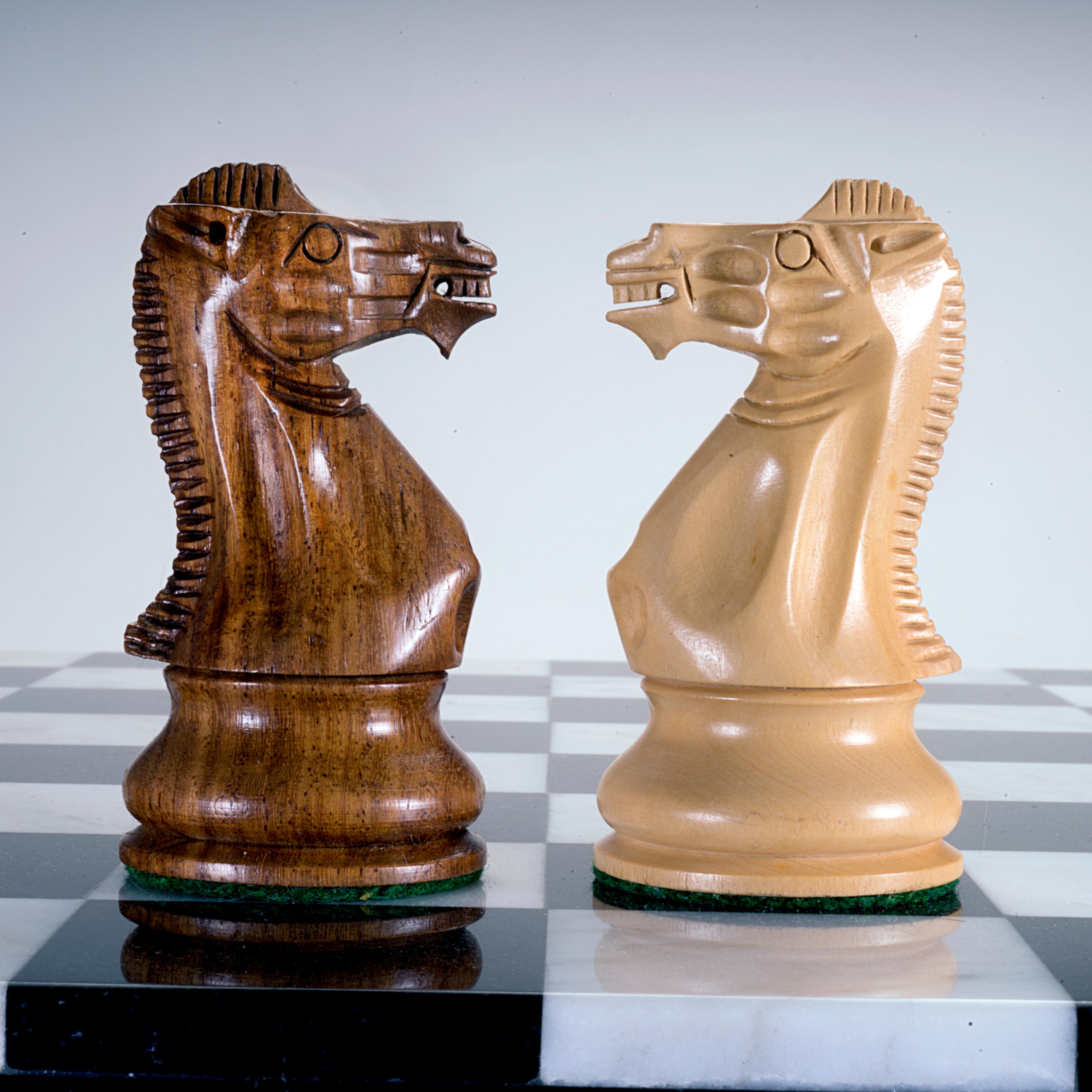 chess knights face off