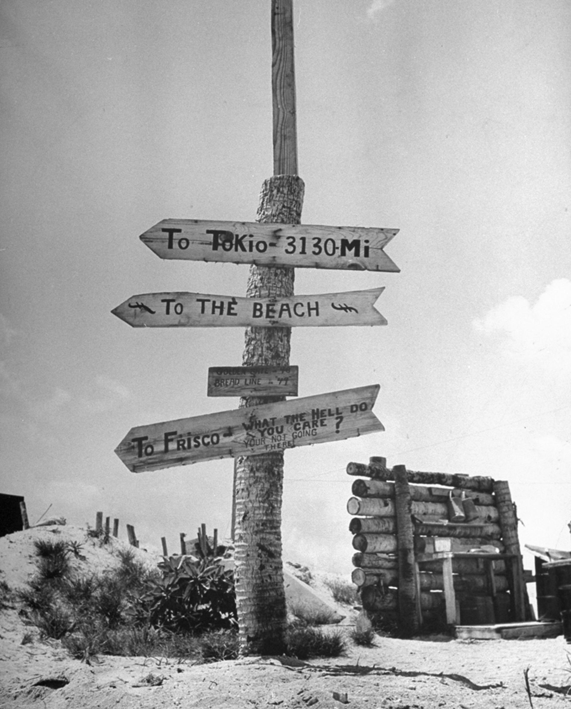 Wwii Base Sign Photos of World War II Battlefield Signs
