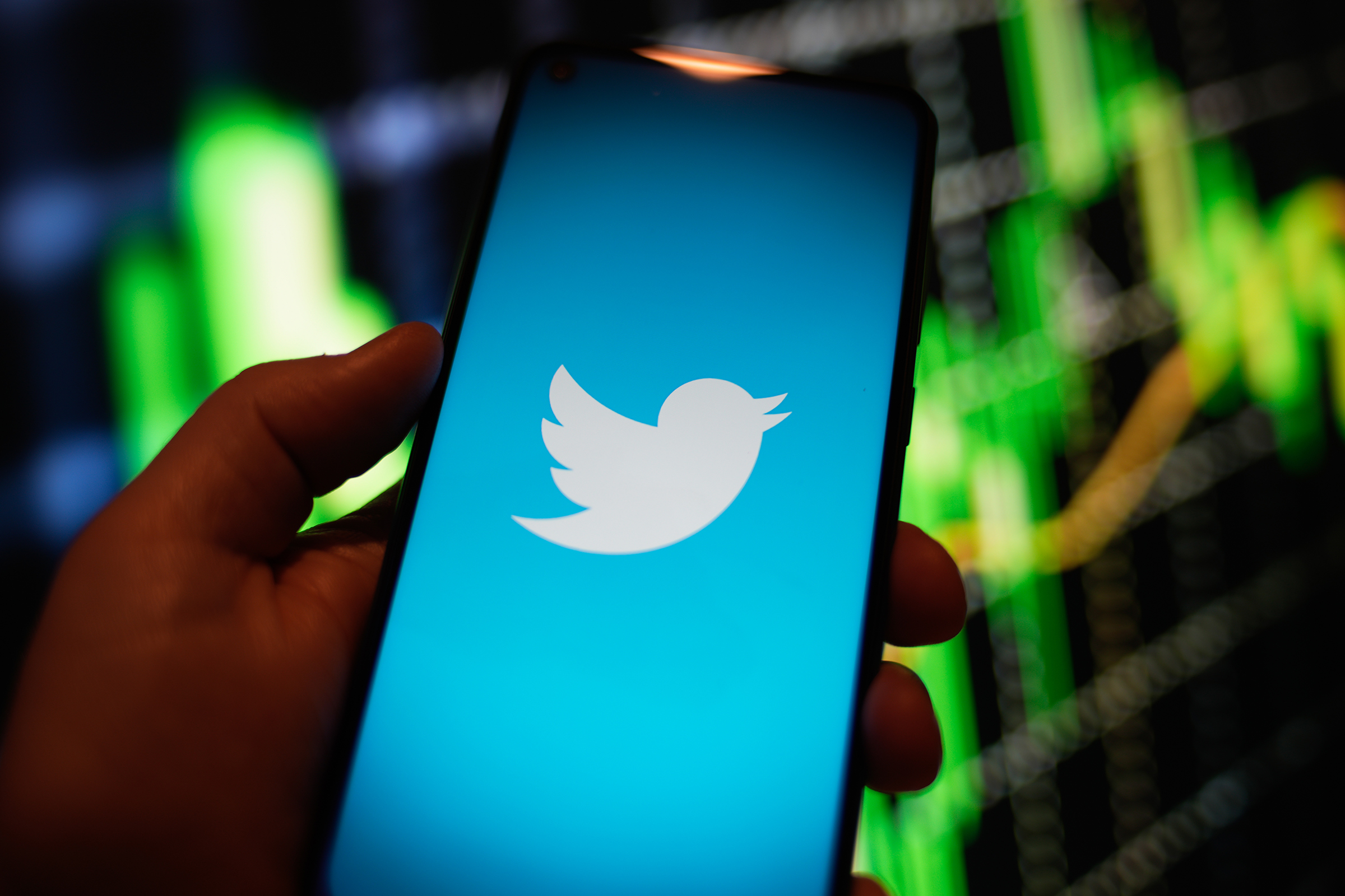 Twitter on phone screen