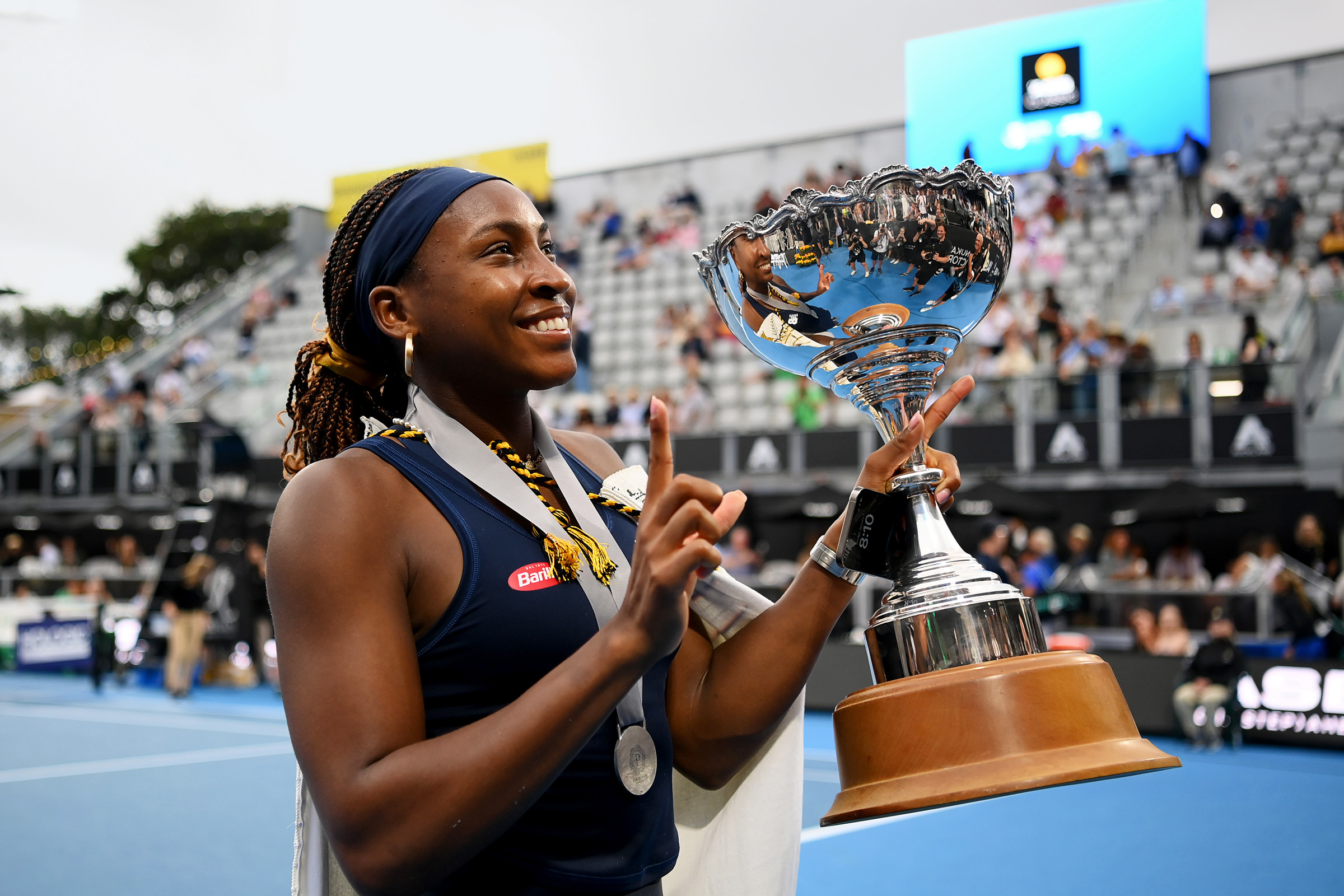 Defeating Ukraine’s Elina Svitolina, Gauff took home the trophy at the ASB Classic  in Auckland in January