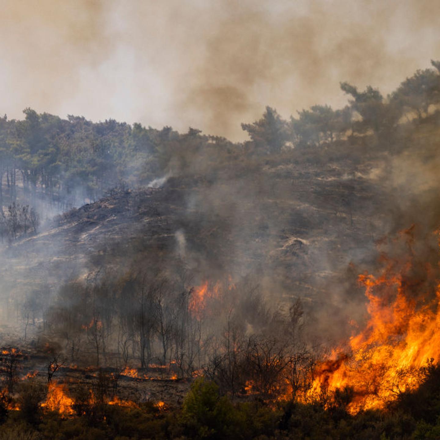 Greek Fires Engulf Holiday Resorts On Rhodes Island