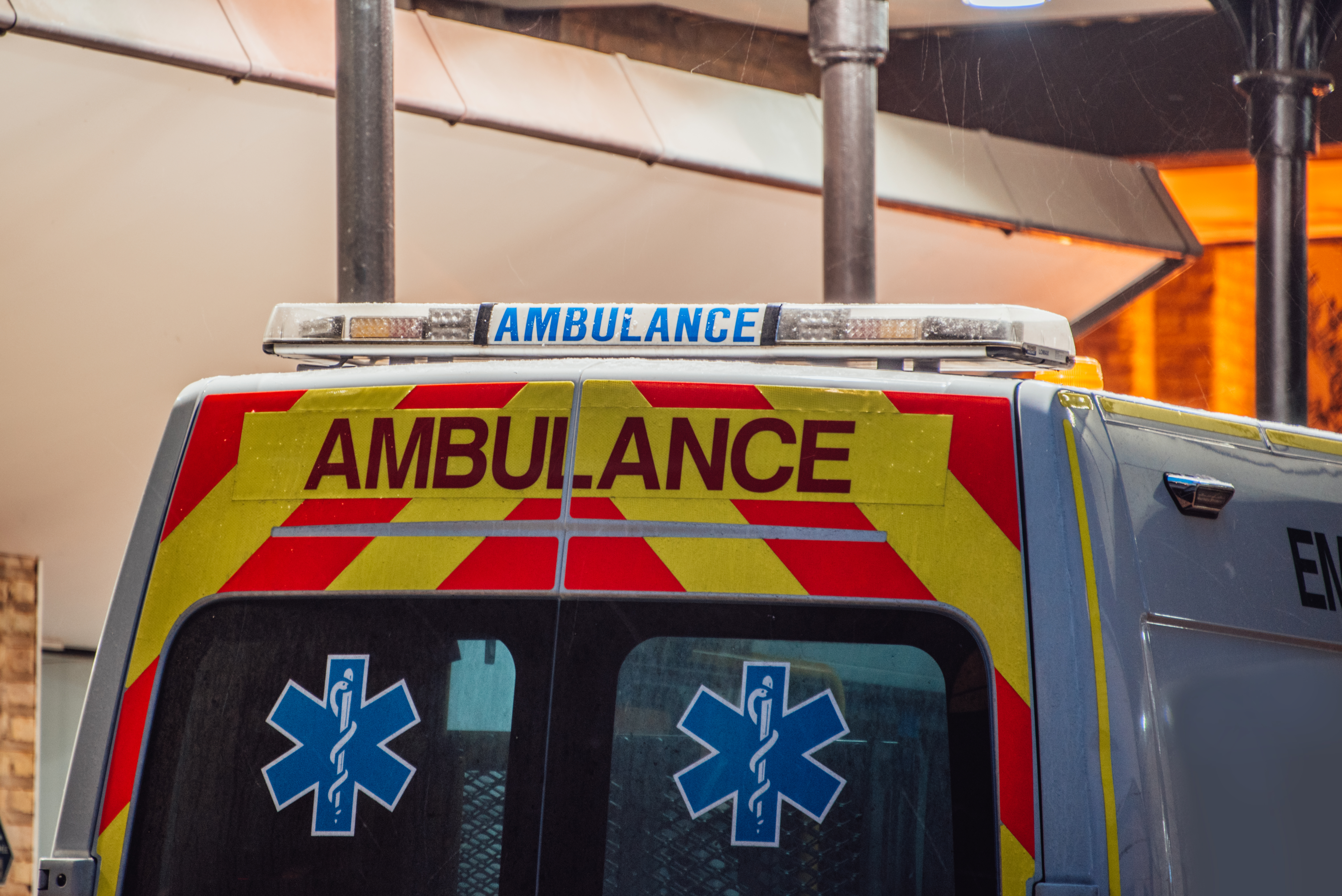 Back view of Ambulance