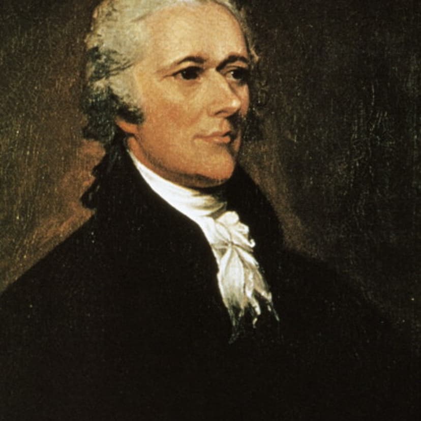 Painting of Alexander Hamilton (1757-1804), American politician, by John Trumbull.