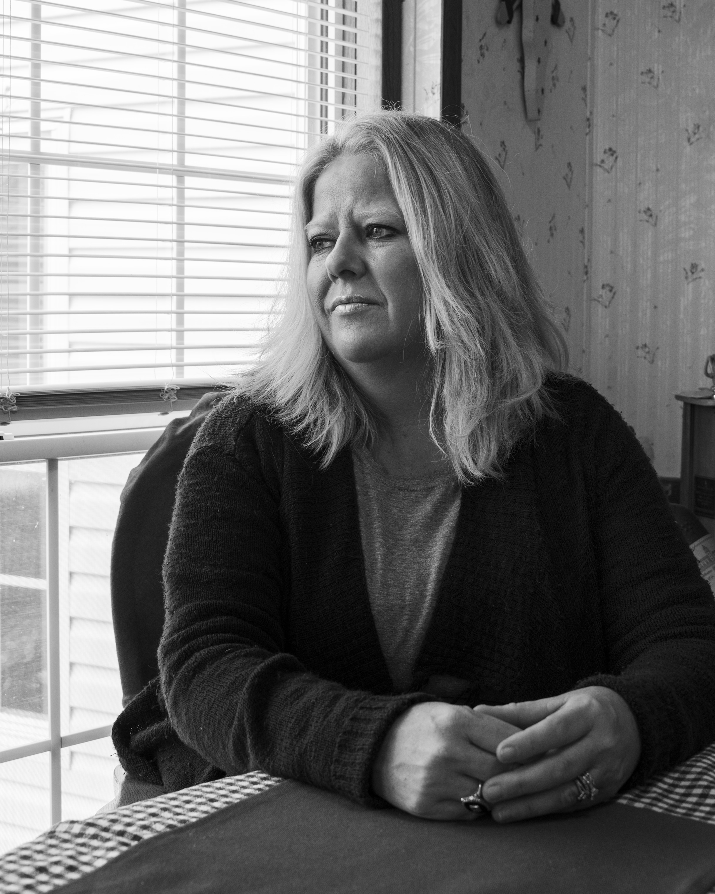 Maribeth Sheedy inside her home in Akron