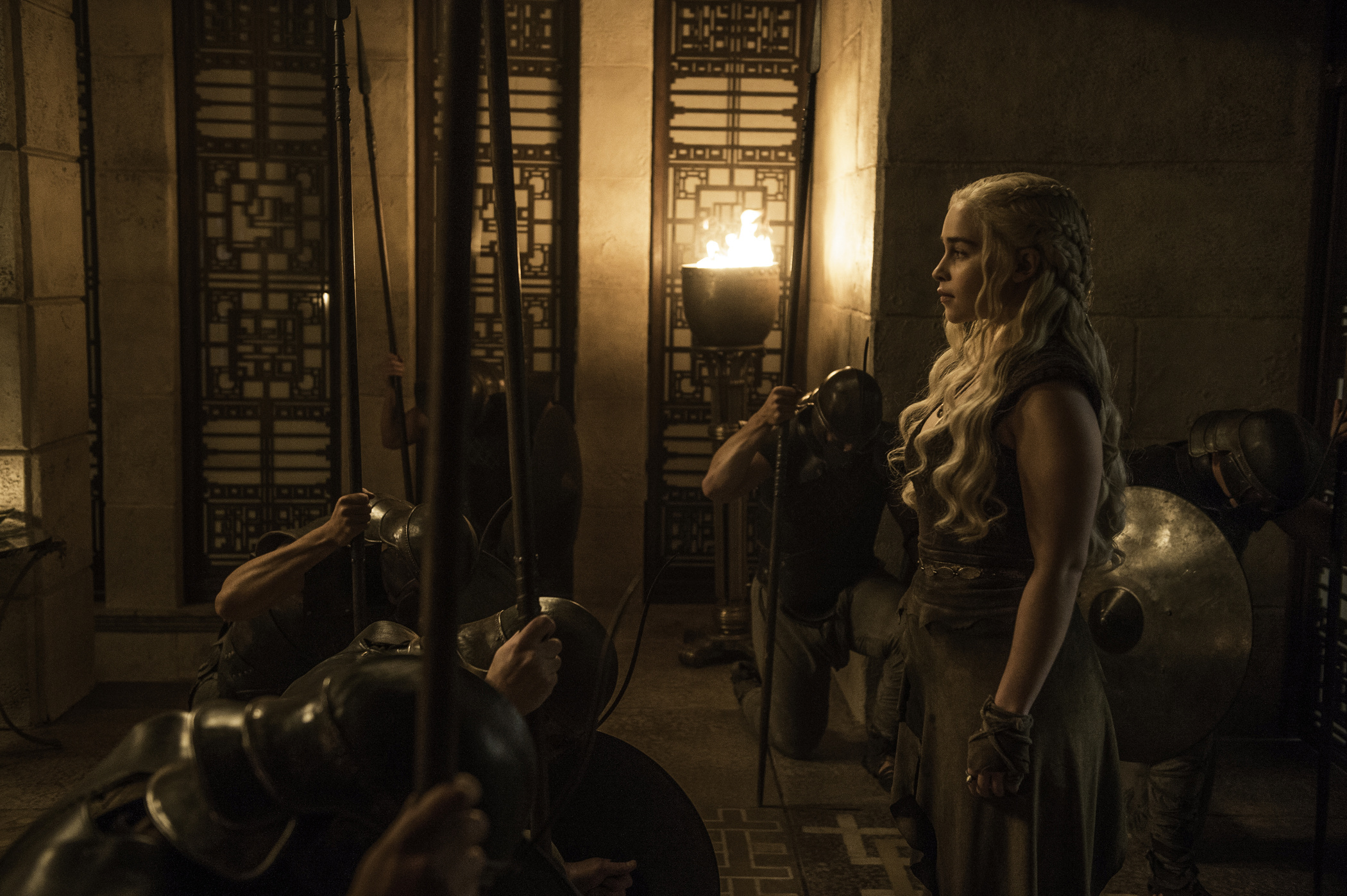 Emilia Clarke as Daenerys Targaryen in HBO's Game of Thrones