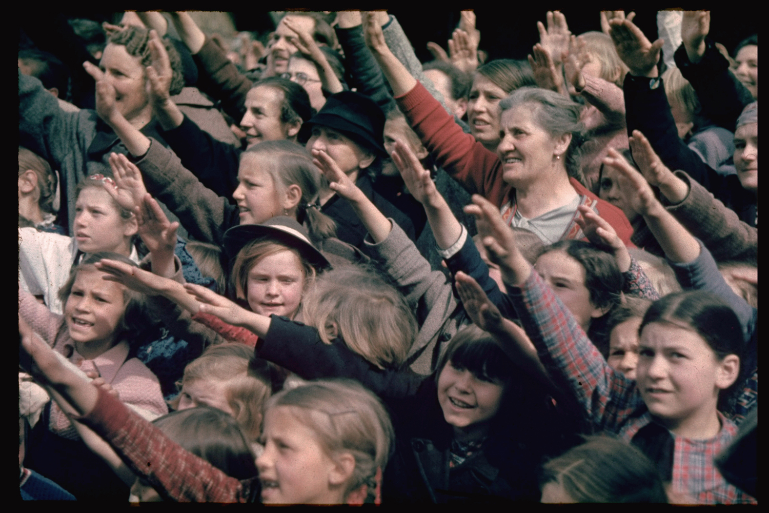Adolf Hitler Among the Crowds: Color Photos of the Fuhrer's Fans
