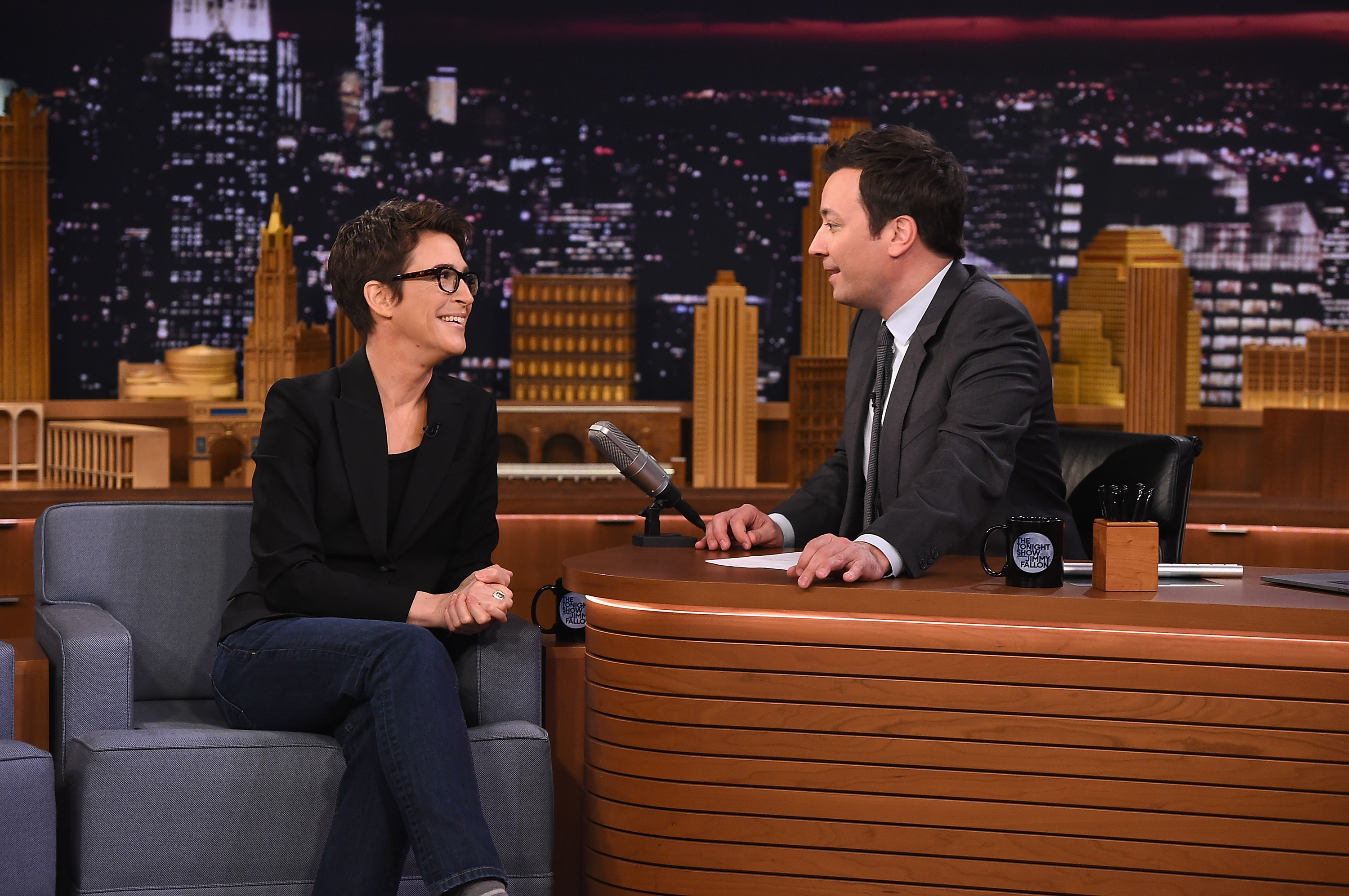 Rachel Maddow Visits "The Tonight Show Starring Jimmy Fallon"