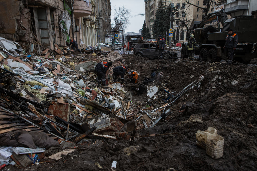 Russian rocket attack in Kharkiv