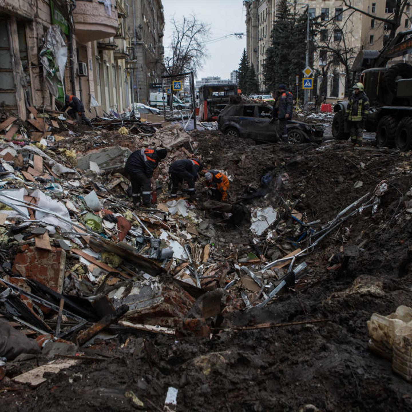 Russian rocket attack in Kharkiv
