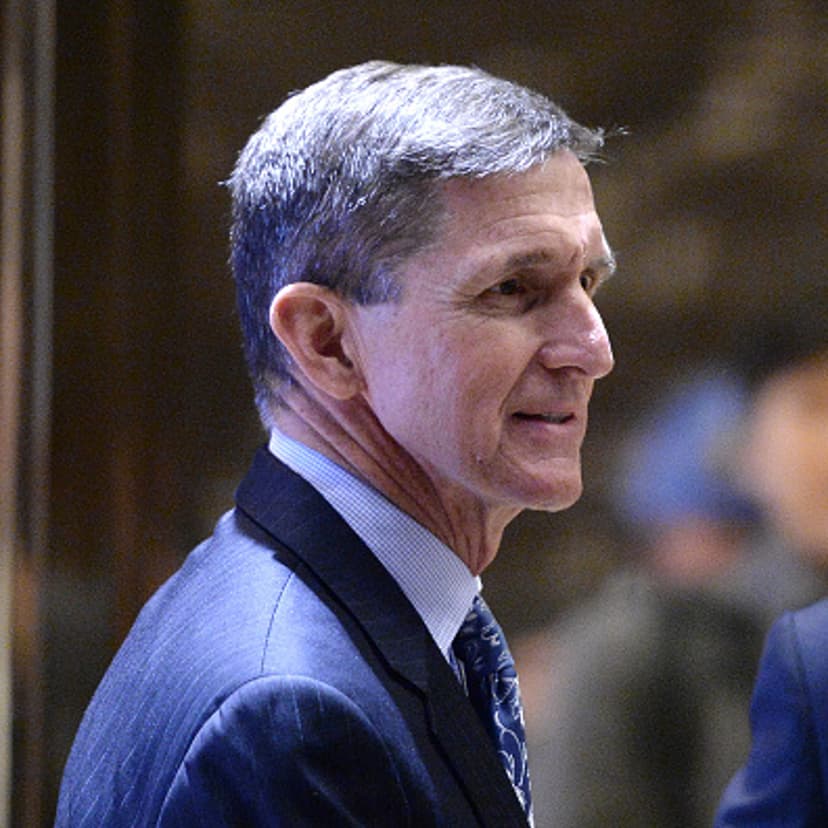 Retired Lieutenant General Michael Flynn, White House national security adviser-designate, walks through the lobby at Trump Tower in New York, U.S., on Wednesday, Jan. 4, 2017.