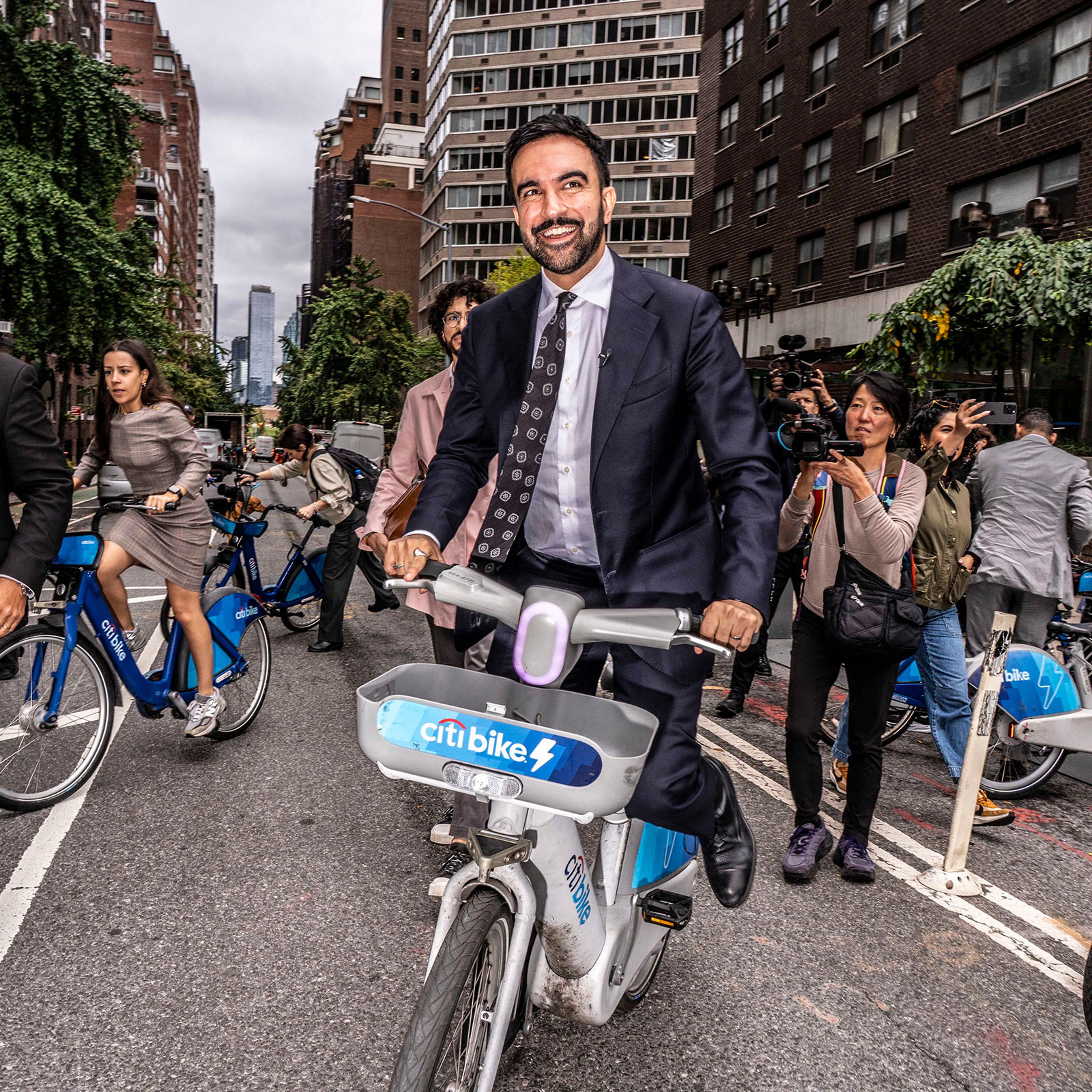 Zohran Mamdani holds a press conference in New York City, on October 8, 2025.