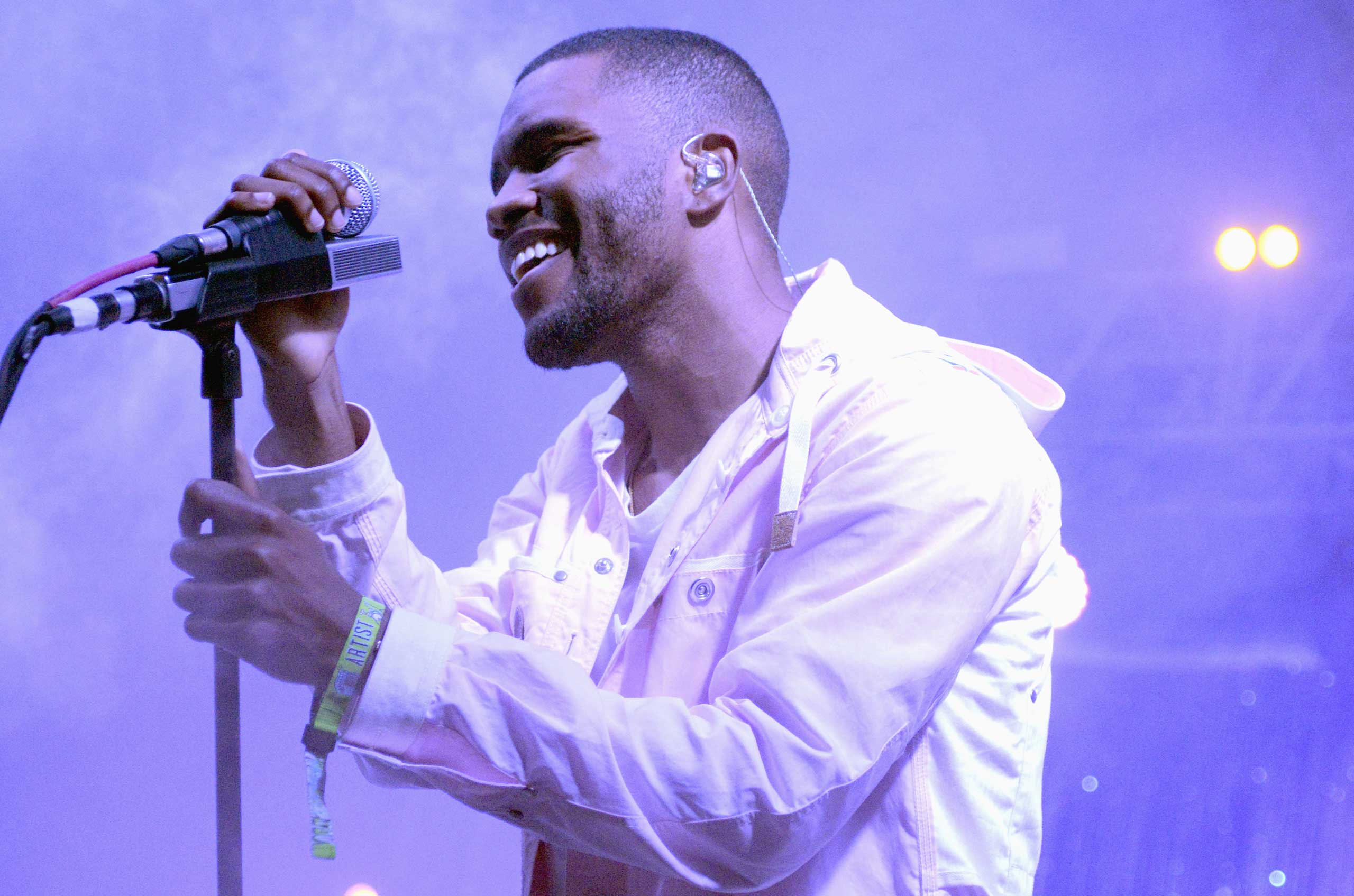Frank Ocean performs during the 2014 Bonnaroo Music & Arts Festival on June 14, 2014 in Manchester, Tenn.