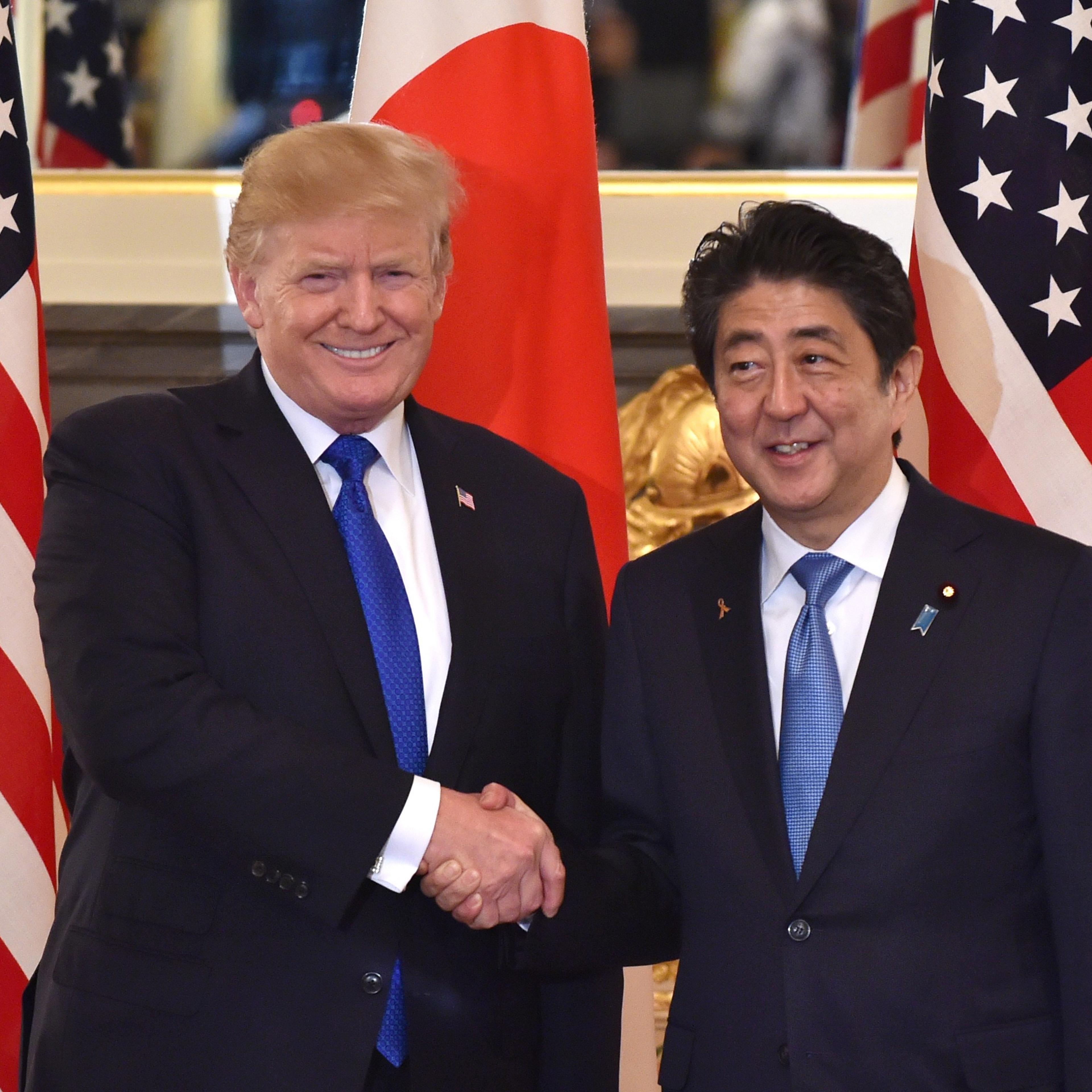 US President Trump meets Japanese PM Abe in Tokyo