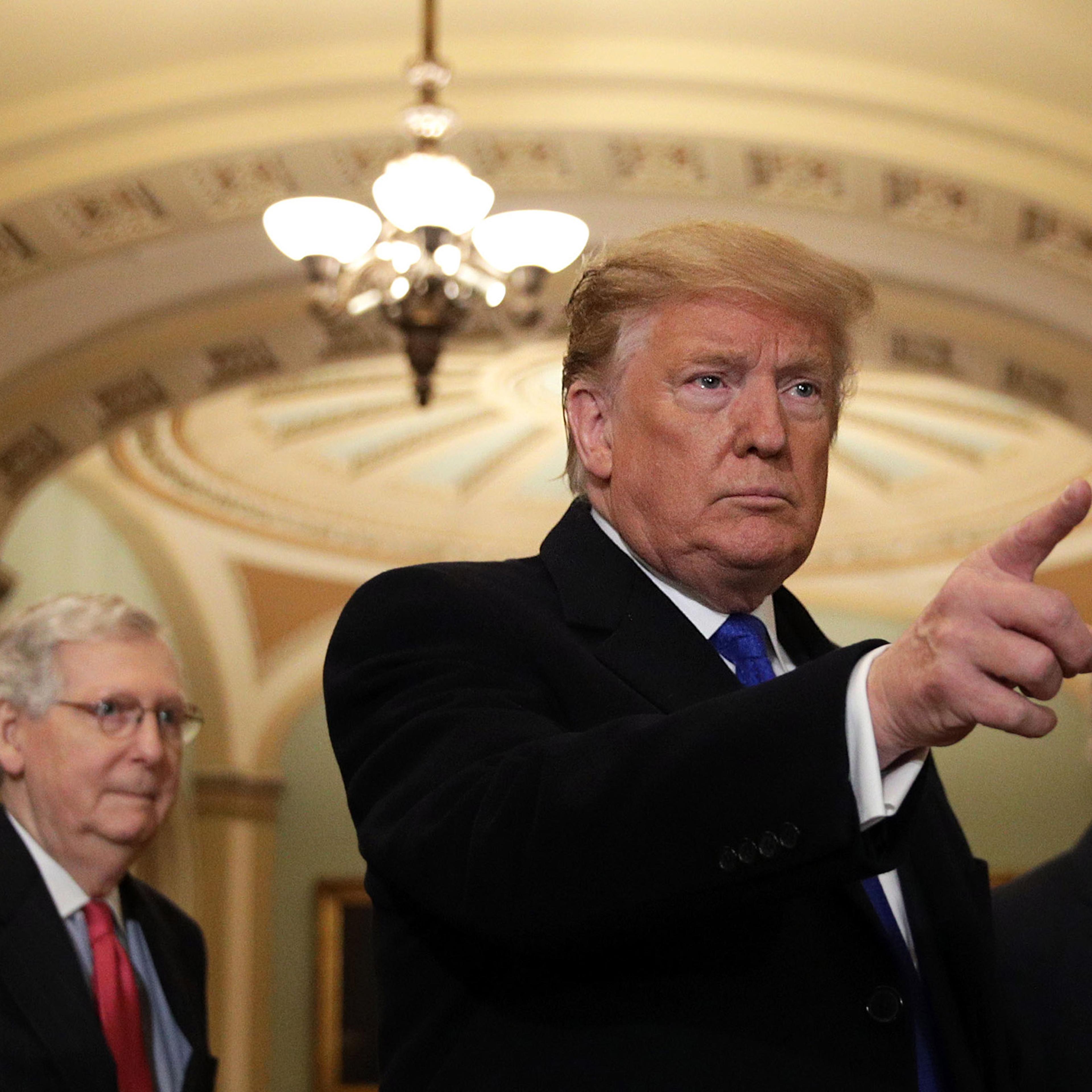 President Donald Trump Joins Senate Republicans For Their Weekly Policy Luncheon