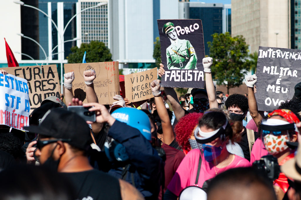 Protests Against Racism, Fascism and Bolsonaro in Brasilia Amidst the Coronavirus (COVID - 19) Pandemic