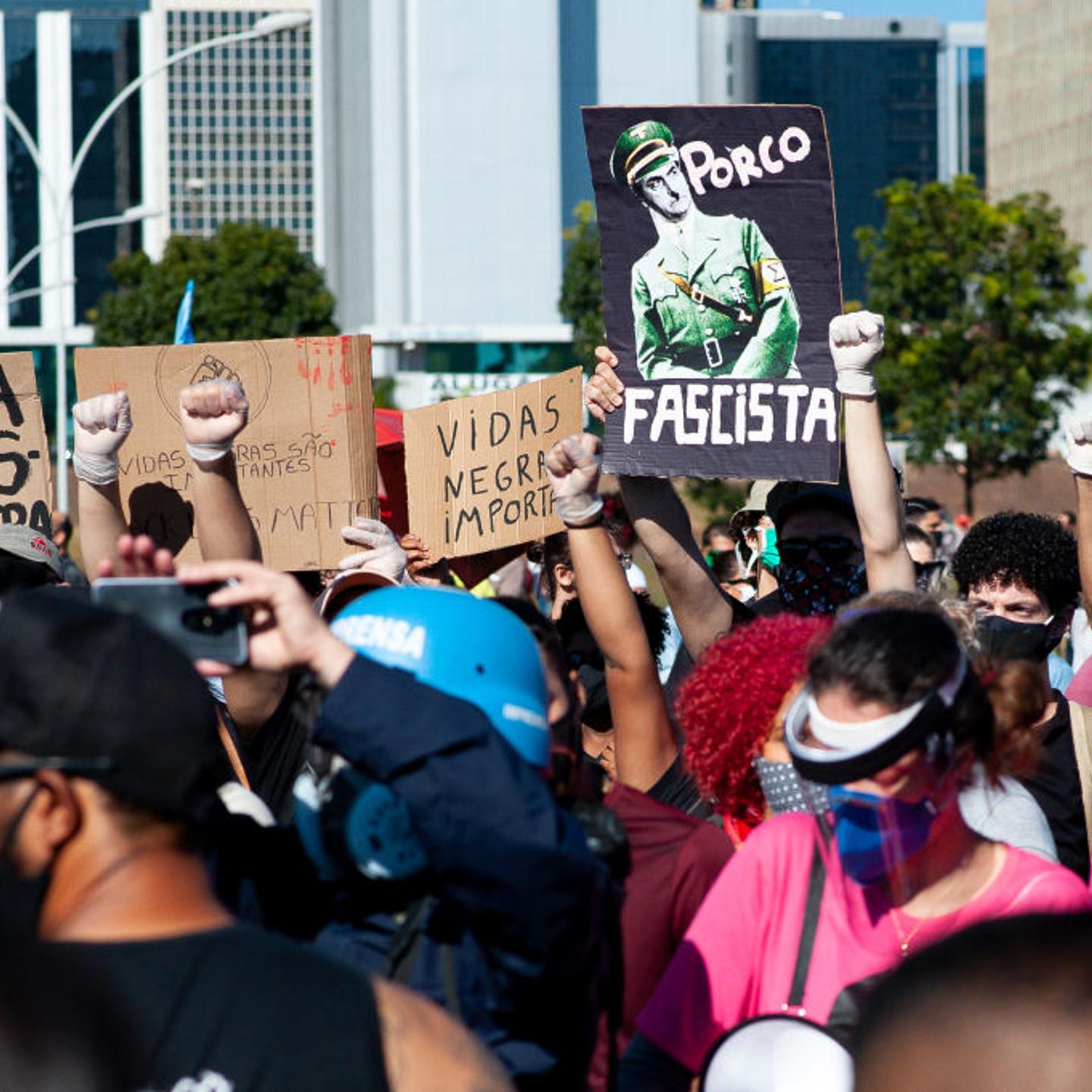 Protests Against Racism, Fascism and Bolsonaro in Brasilia Amidst the Coronavirus (COVID - 19) Pandemic