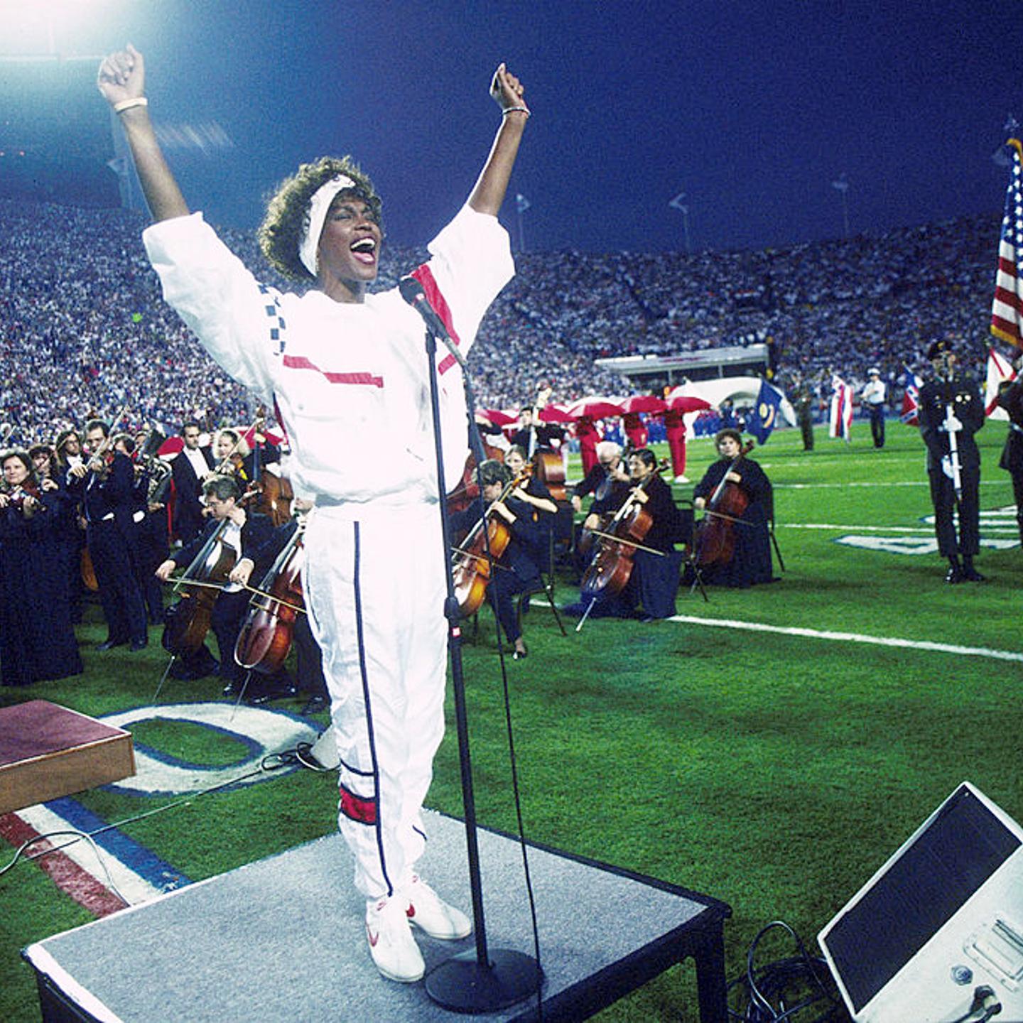 Whitney Houston Sings National Anthem At Super Bowl XXV
