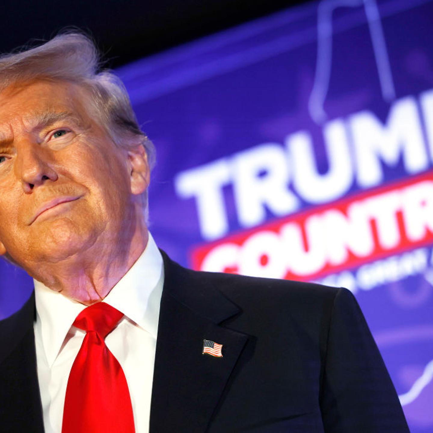 Donald Trump Campaigns In Portsmouth, NH Ahead Of Primary