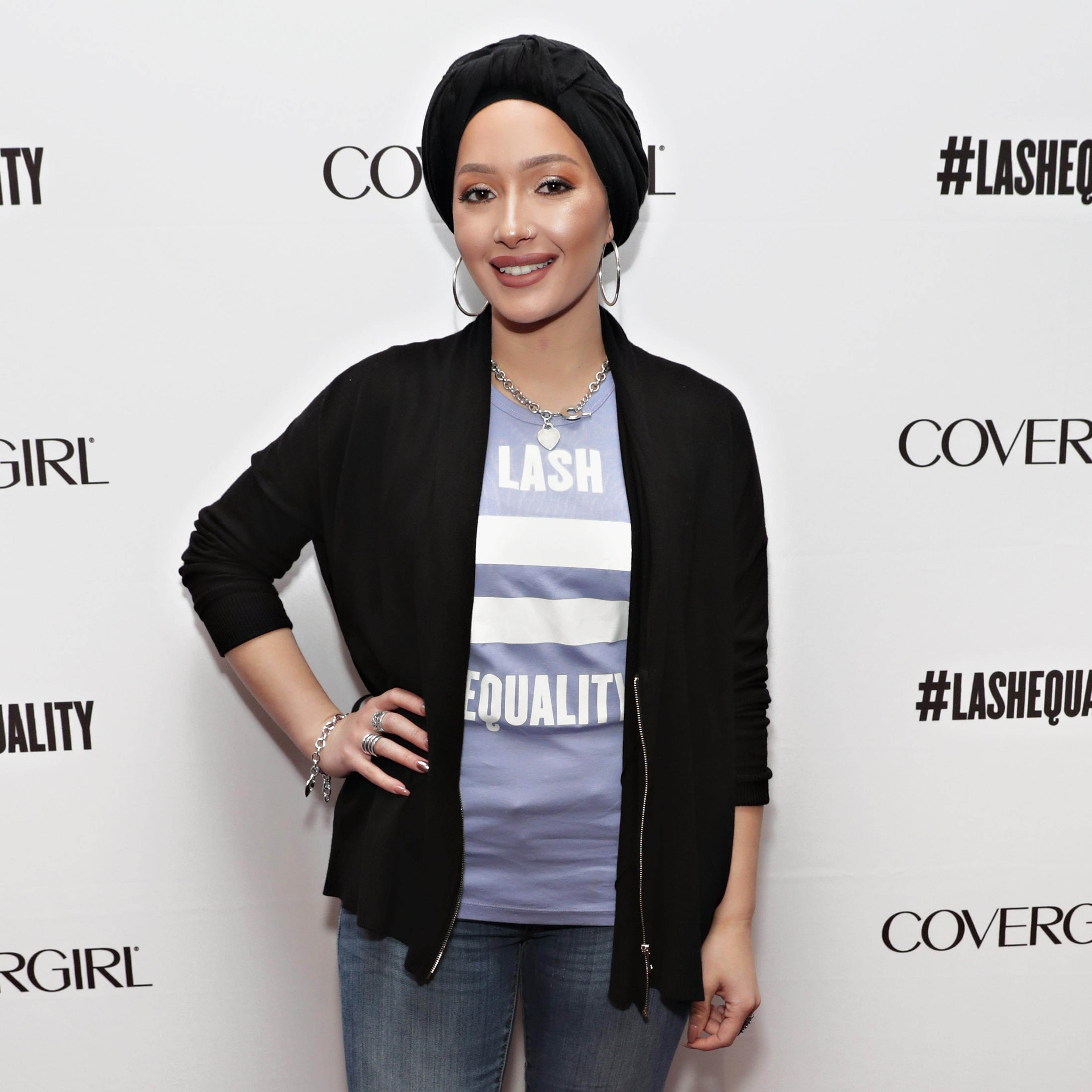 DJ, host, model and actress Amy Pham and beauty blogger Nura Afia offer a sneak peek at the new COVERGIRL So Lashy mascara and commercial that promotes #LashEquality in New York City